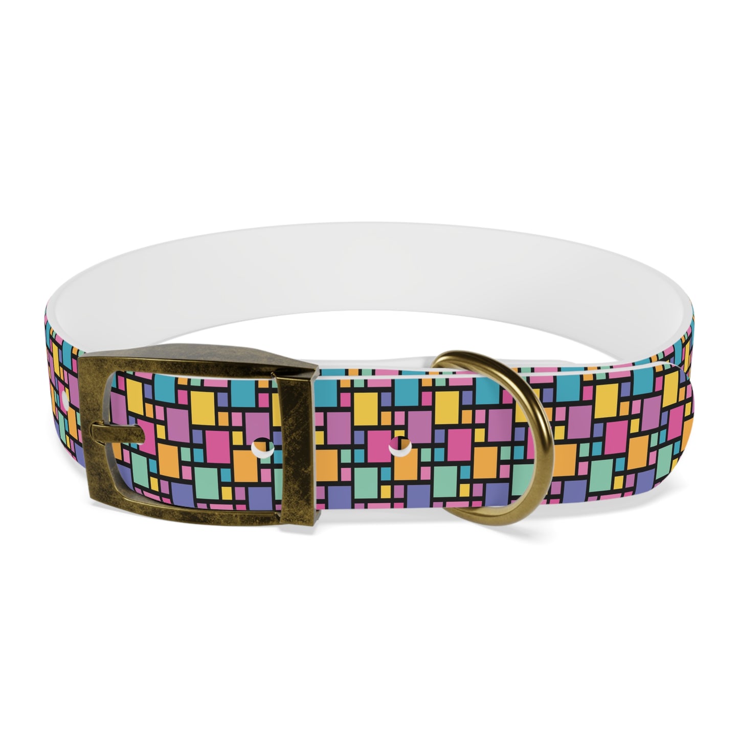 Retro Multicolor Plaid Dog Collar