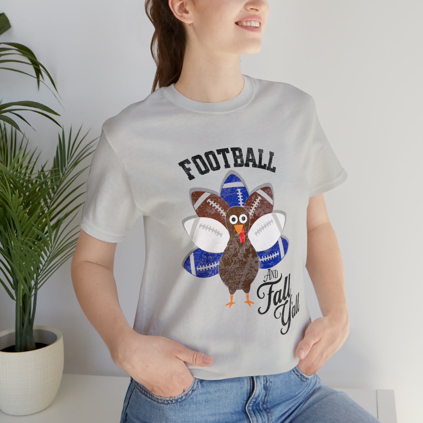 Vintage Blue and White Football Short Sleeve Tee, Football and turkey shirt, Kentucky