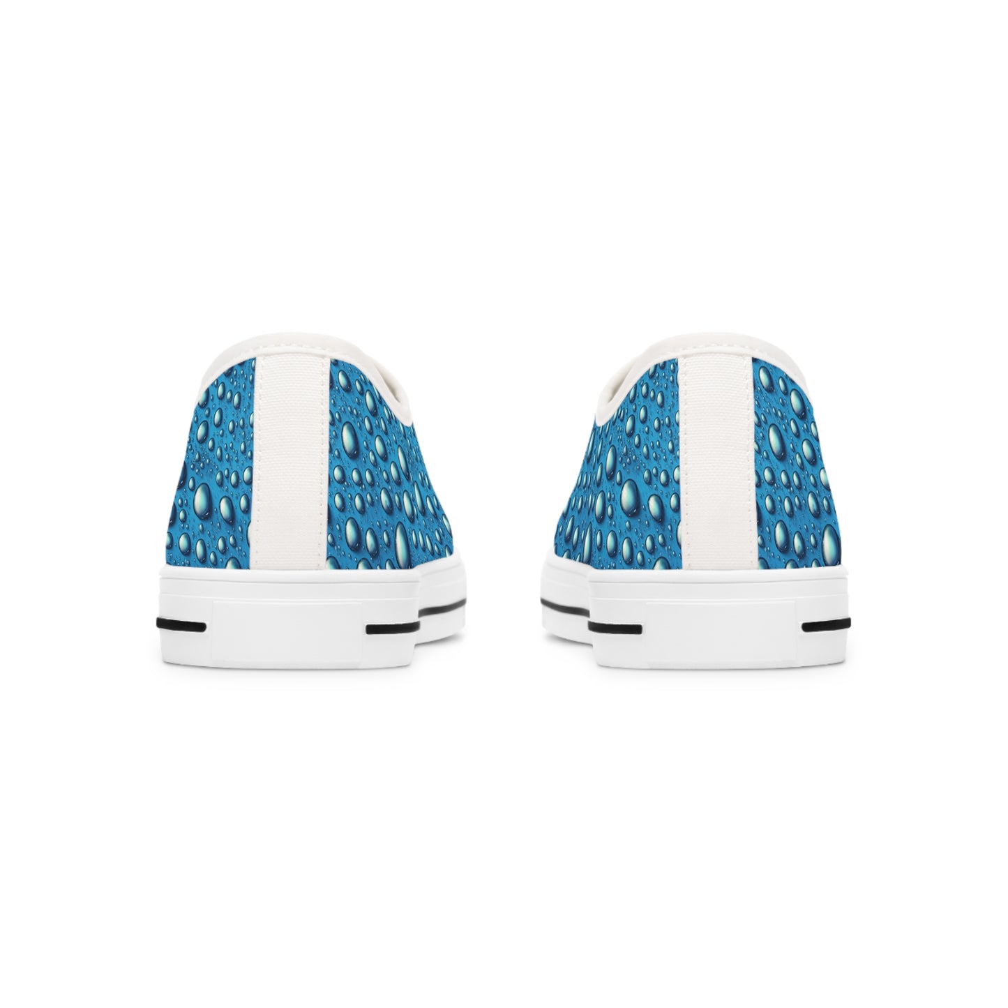 Water Droplet Print Women's Low Top Sneakers