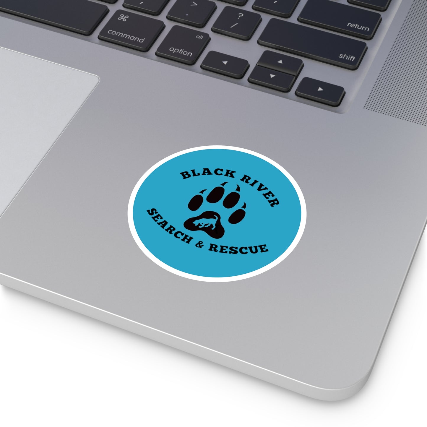 BRSAR Logo Round Stickers, Indoor\Outdoor, Multiple sizes, Dark Turquoise