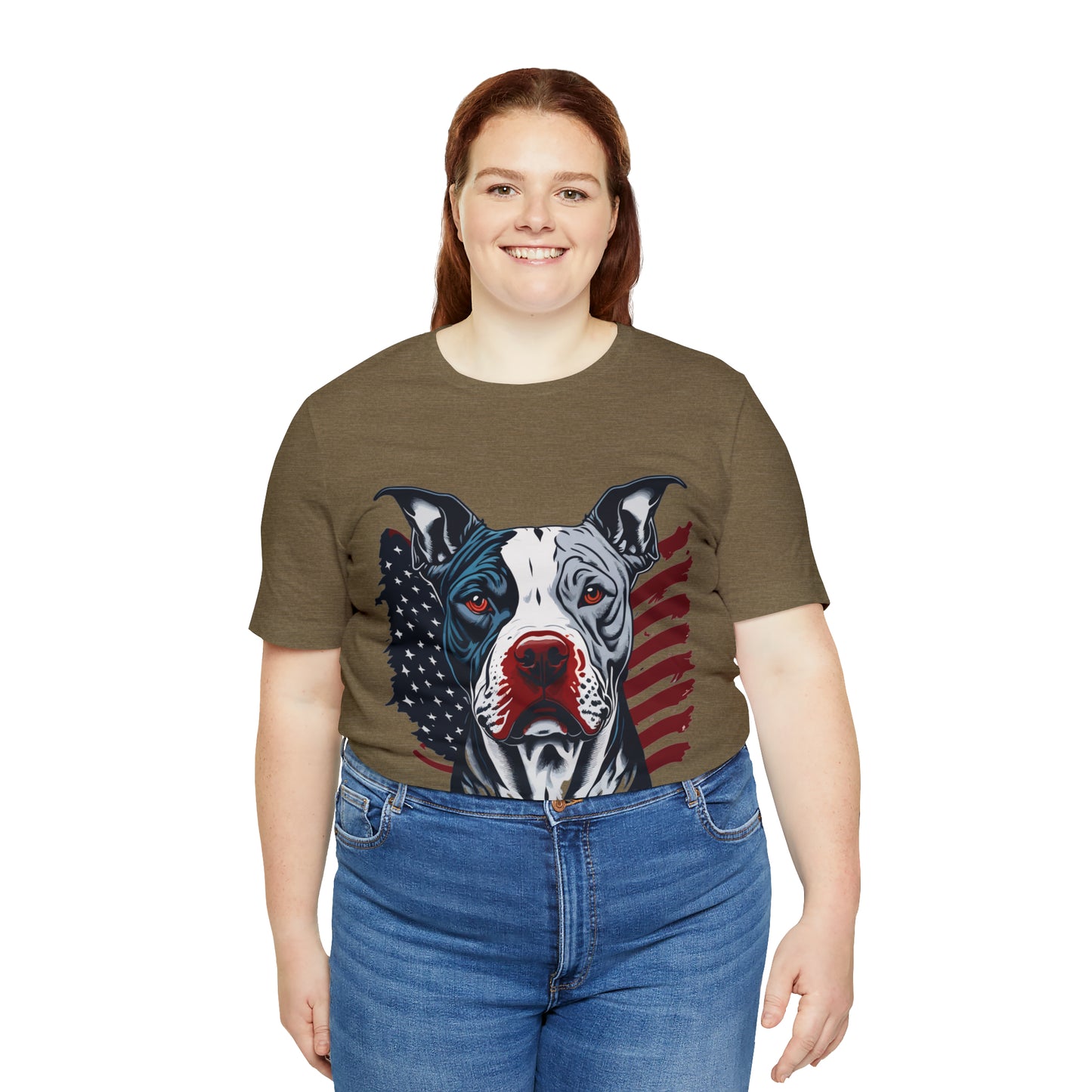 Pit bull 4th of July Unisex Jersey Short Sleeve Tee Patriotic