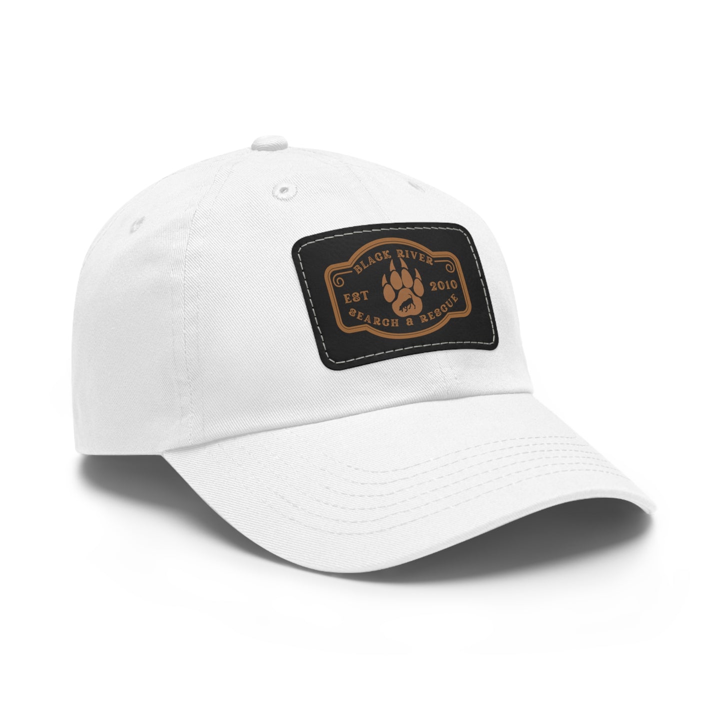 Black River Search & Rescue Logo Unisex Hat with Leather Patch (Rectangle), Multiple colors