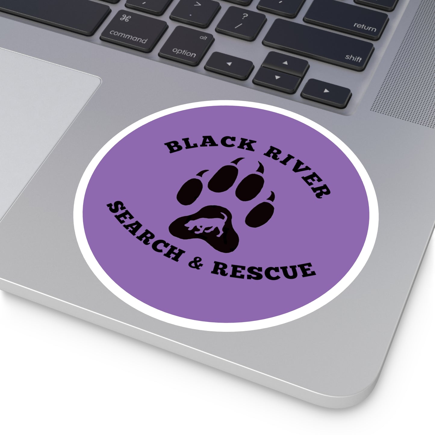 BRSAR Logo Round Stickers, Indoor\Outdoor, Multiple sizes, Lavender