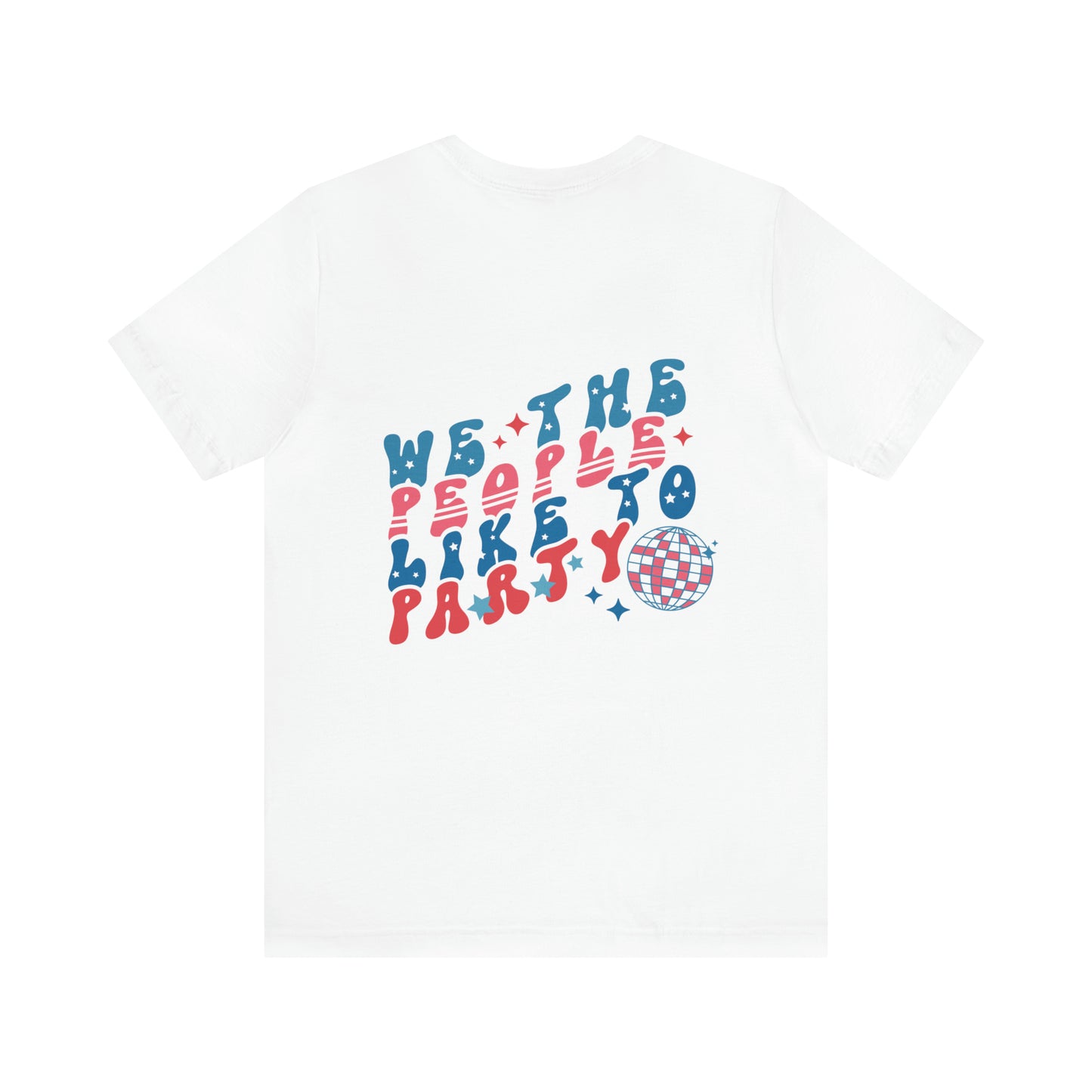 4th of July Party in the USA Unisex Jersey Short Sleeve Tee Patriotic American Flag Retro