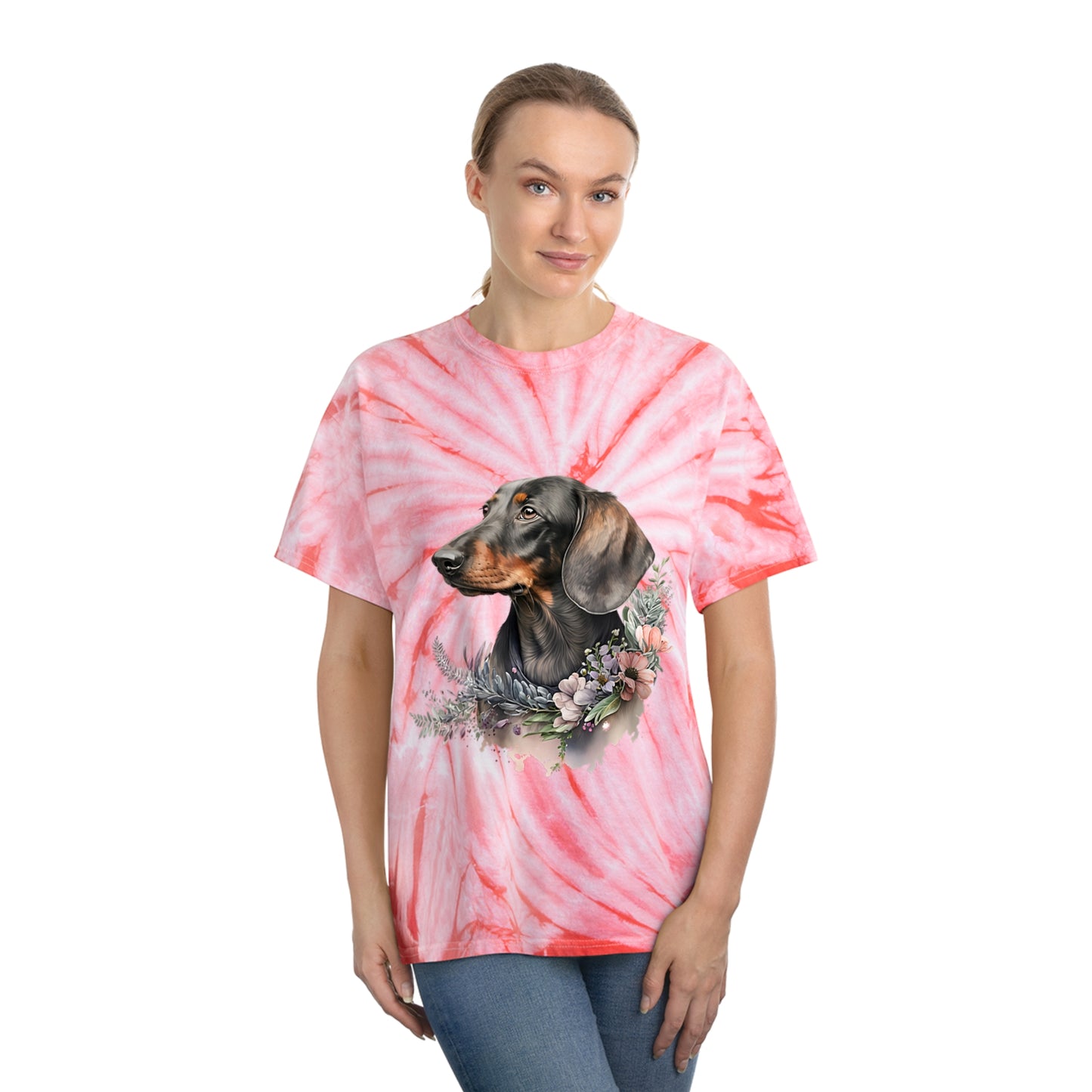 Dachshund pawprint Love Tie-Dye Tee, Cyclone