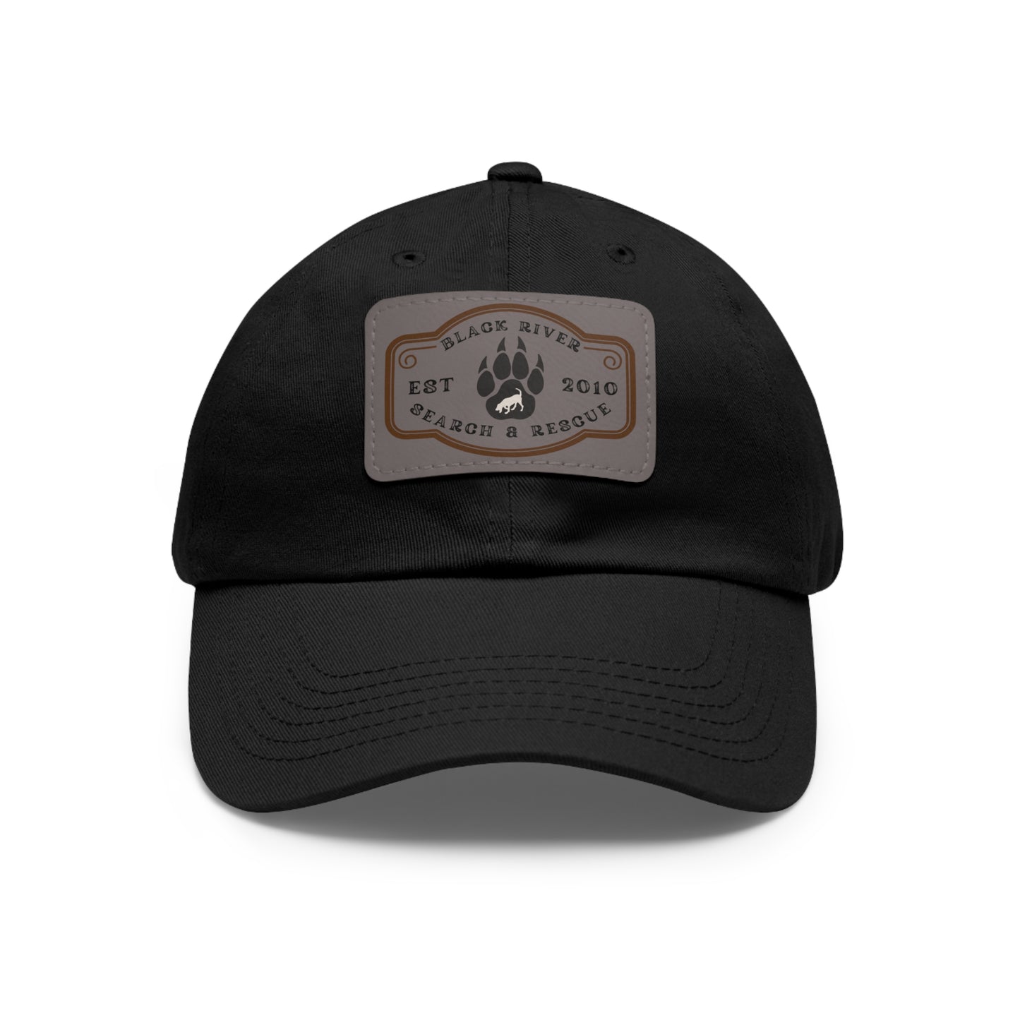 Black River Search & Rescue Logo Unisex Hat with Leather Patch (Rectangle), Multiple colors