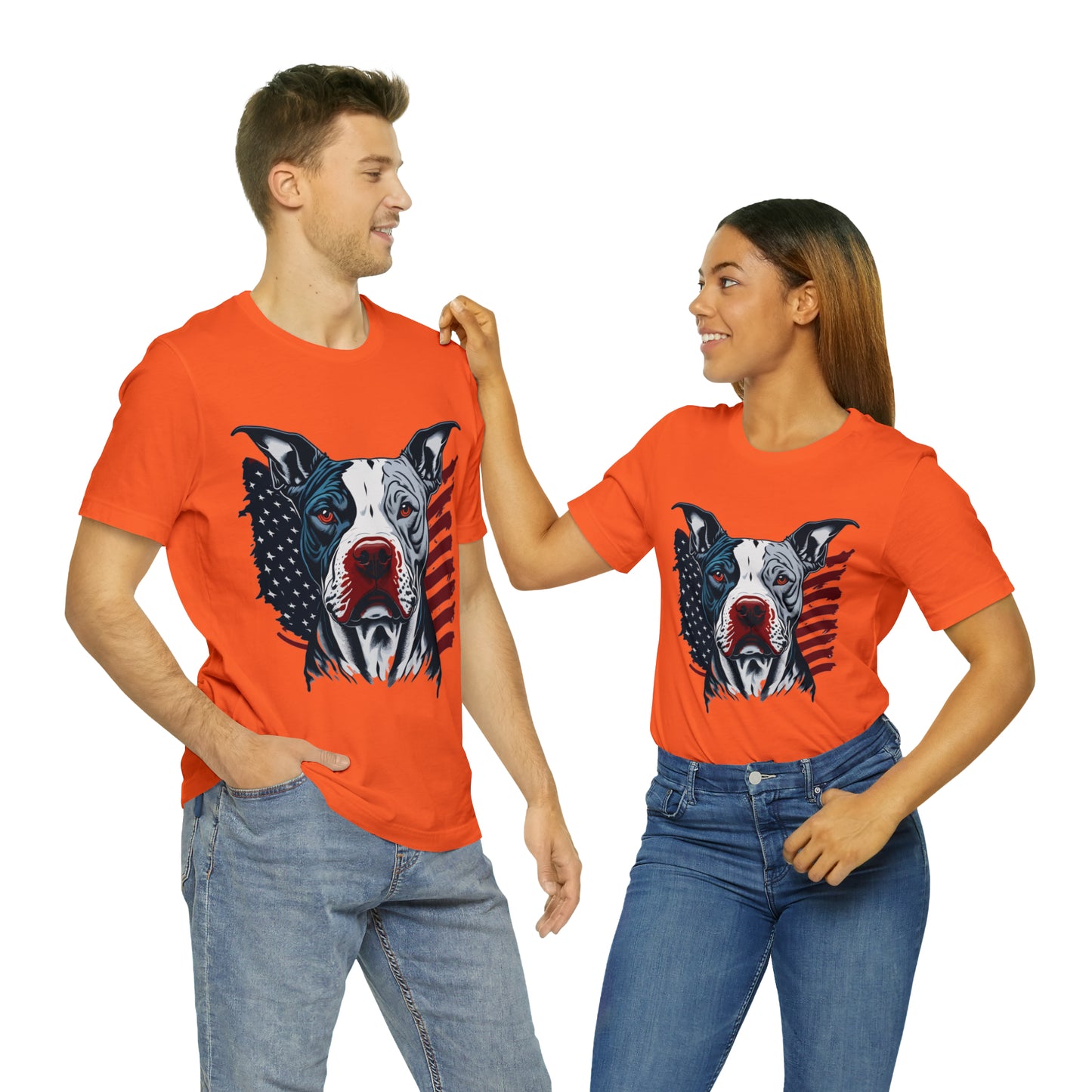 Pit bull 4th of July Unisex Jersey Short Sleeve Tee Patriotic