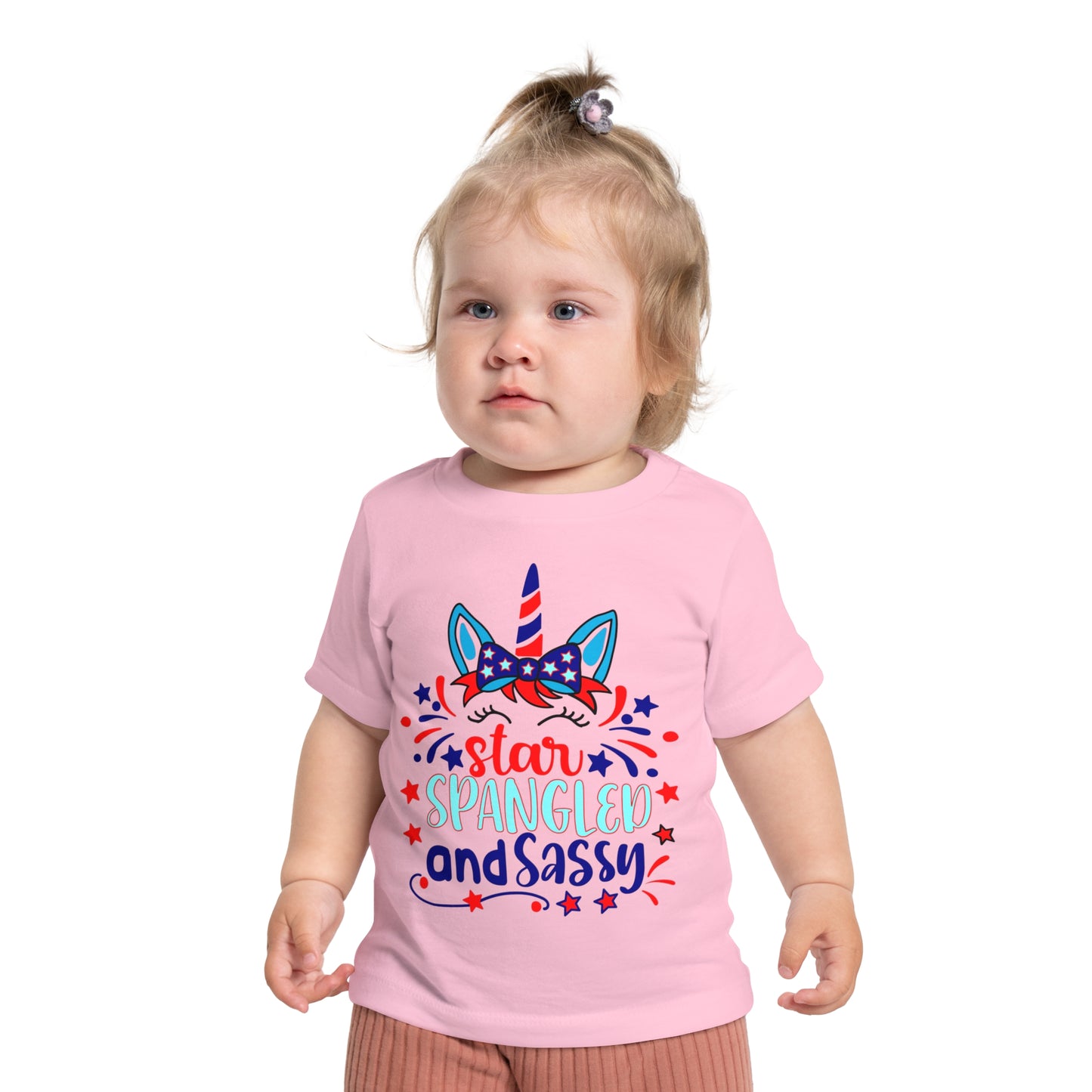 Star Spangled and Sassy 4th of July Baby Short Sleeve T-Shirt Patriotic