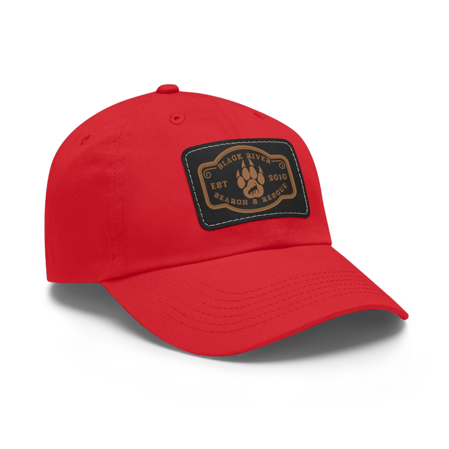 Black River Search & Rescue Logo Unisex Hat with Leather Patch (Rectangle), Multiple colors