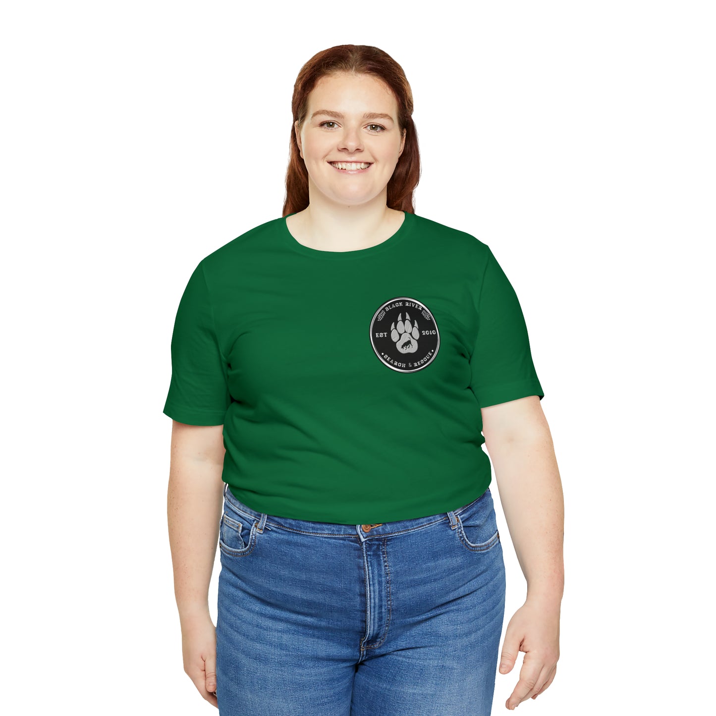 Black River Search & Rescue Logo Black Unisex Jersey Short Sleeve Tee