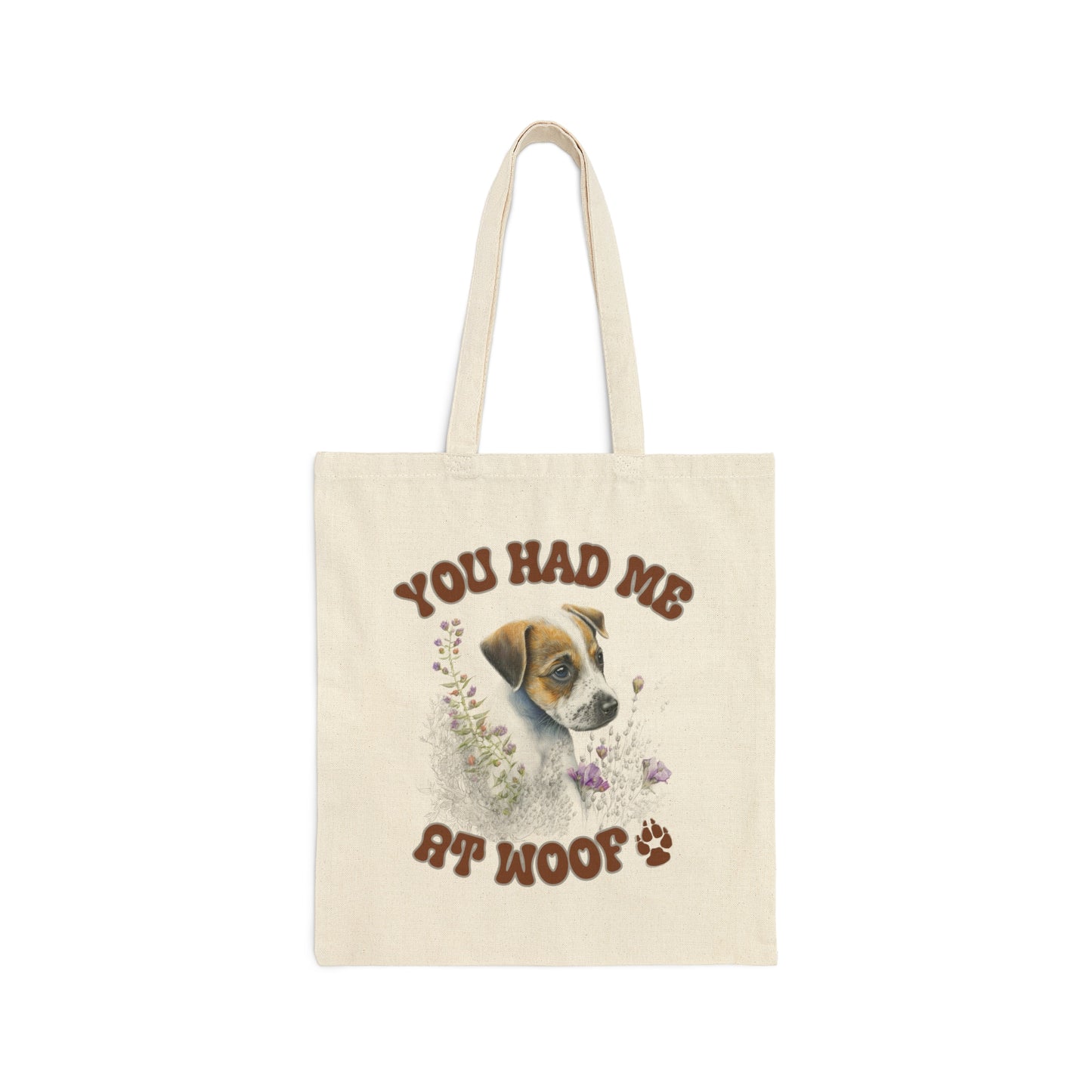 Jack Russell Cotton Canvas Tote Bag