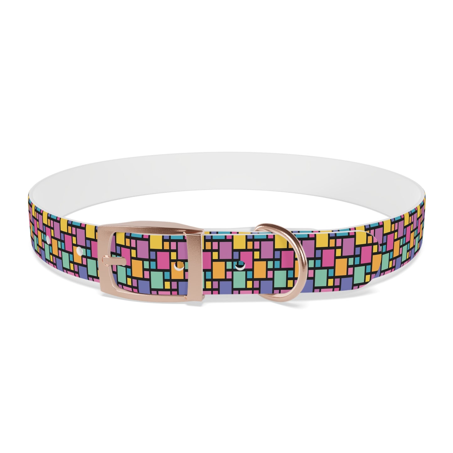 Retro Multicolor Plaid Dog Collar