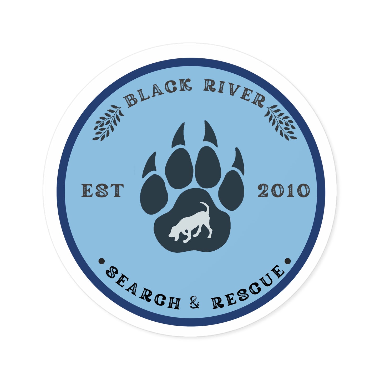 BRSAR Logo Round Stickers, Indoor\Outdoor, Multiple sizes, Blue