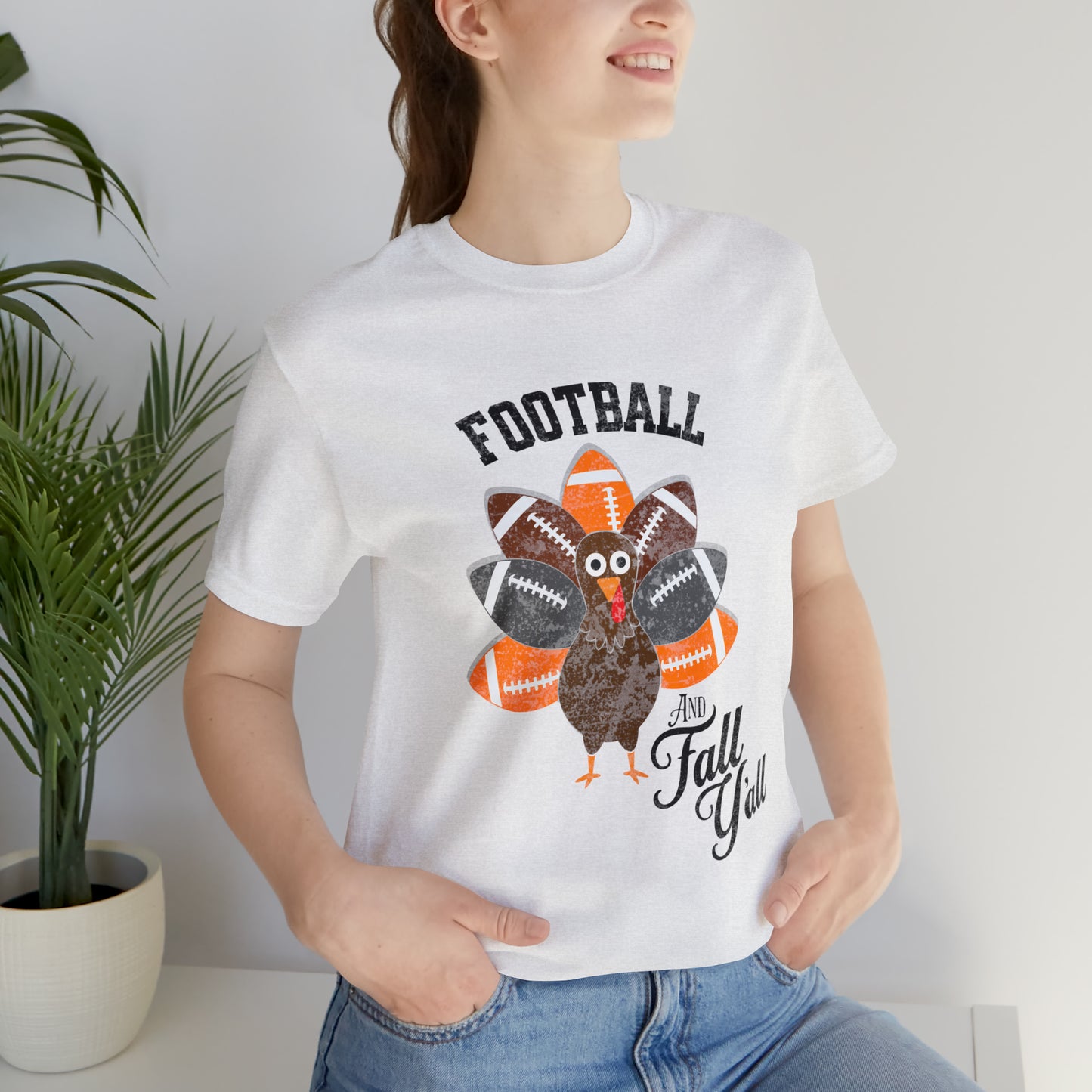 Vintage Orange and Gray Football Short Sleeve Tee, Football and turkey shirt, Tennessee