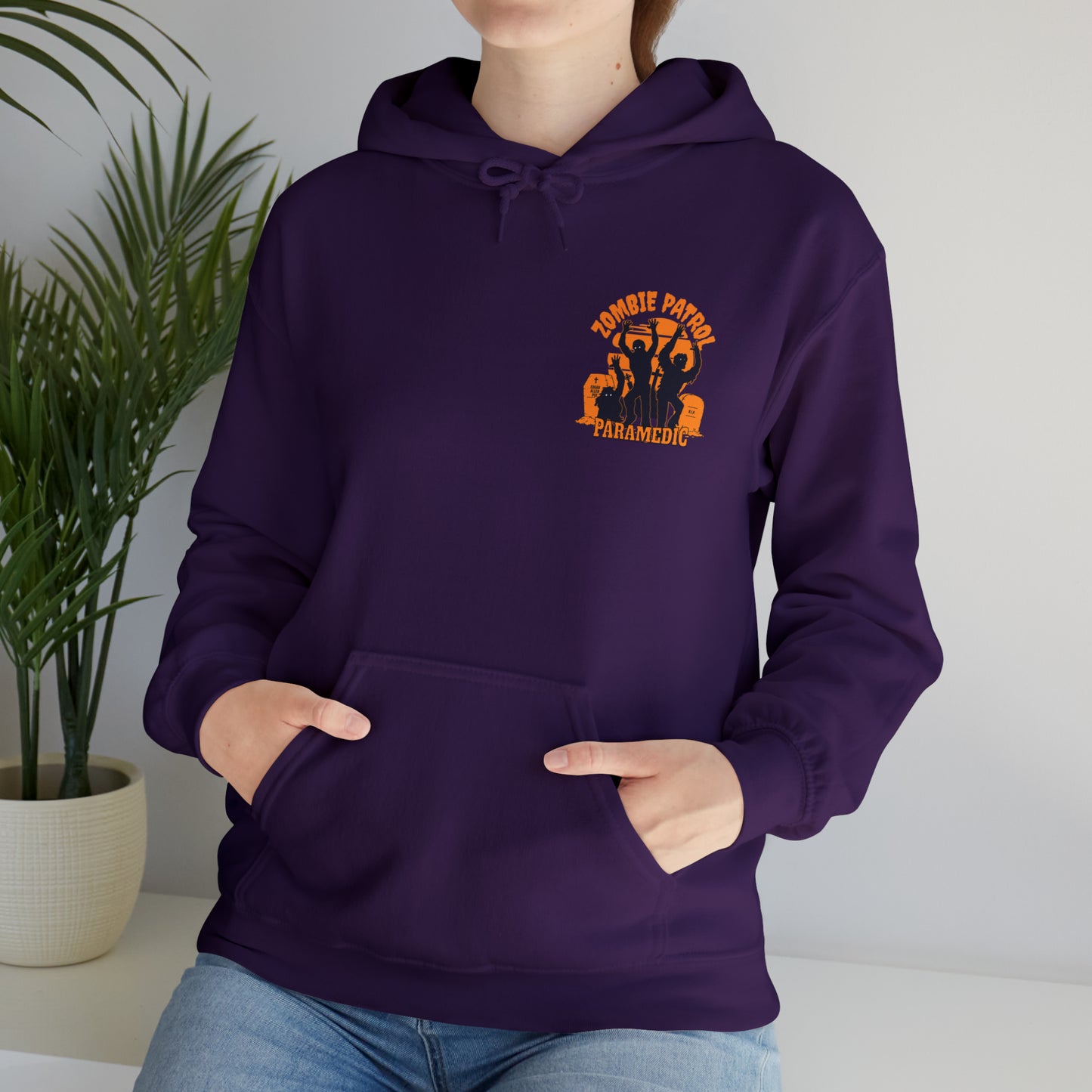 Zombie Patrol Paramedic Halloween Hooded Sweatshirt