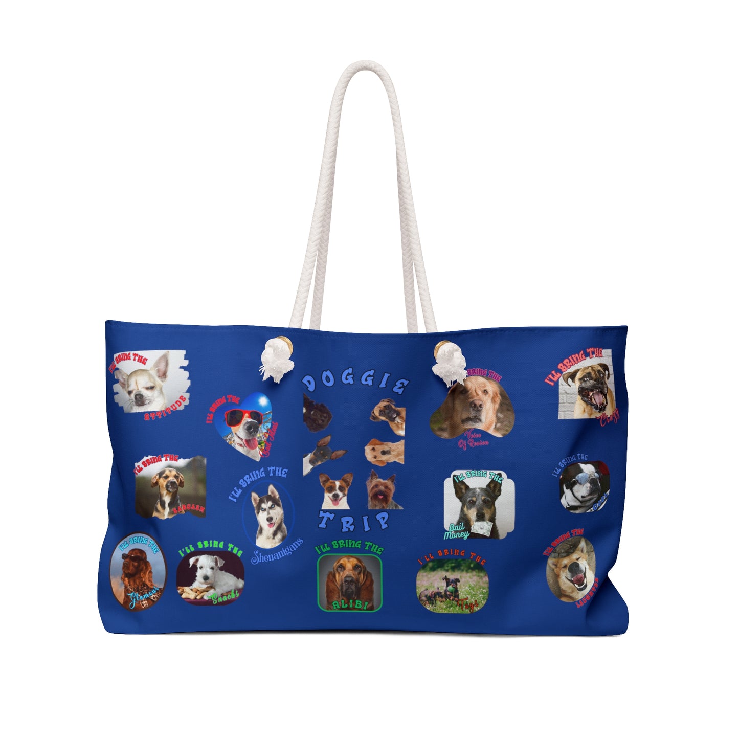 Dog Tote Bag, Tote Bag, Funny Dog Tote, Dogs, Shoulder bag, Shopper, Dog lover gift, Weekender bag, Tote bag for Women, Dark blue