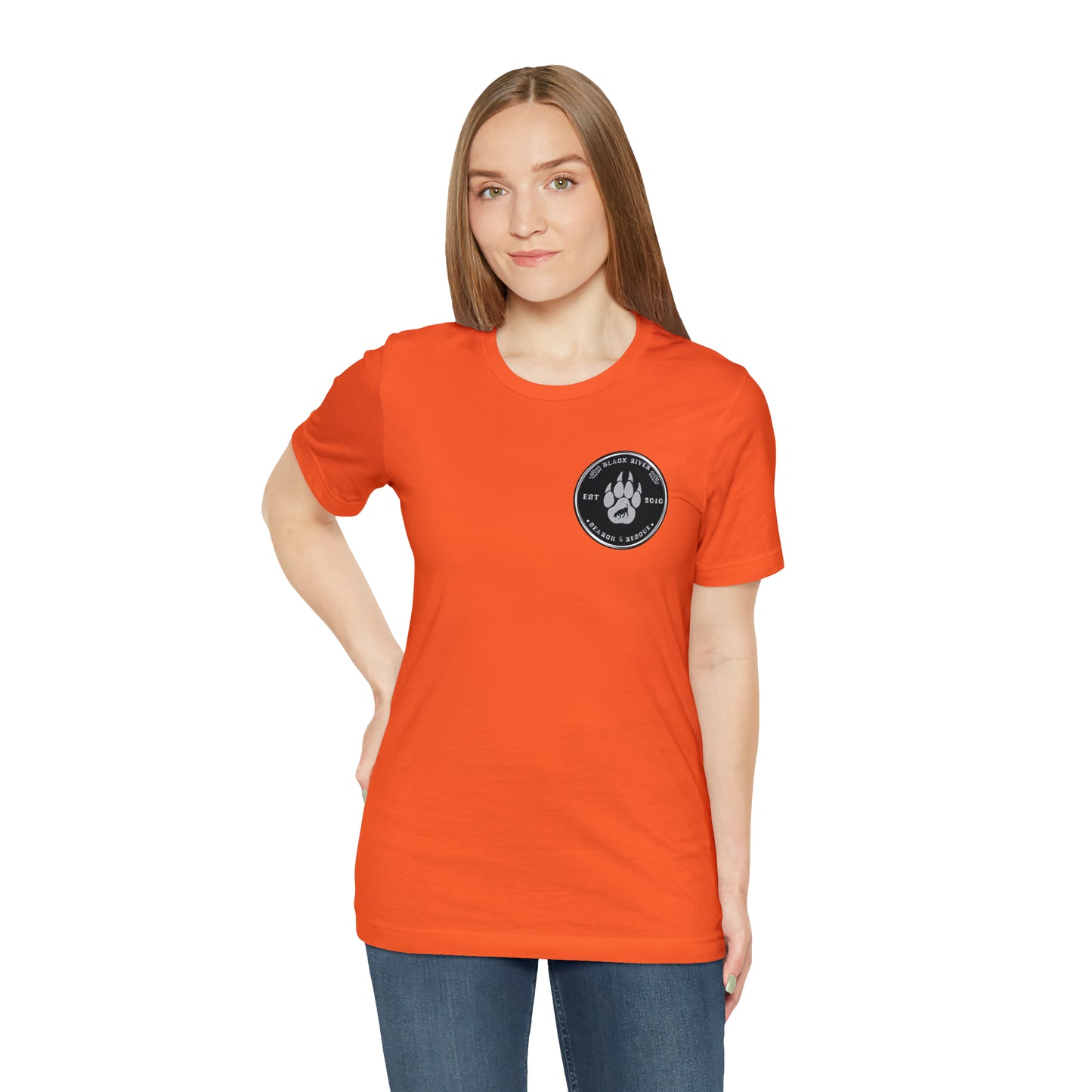 Black River Search & Rescue Logo Black Unisex Jersey Short Sleeve Tee