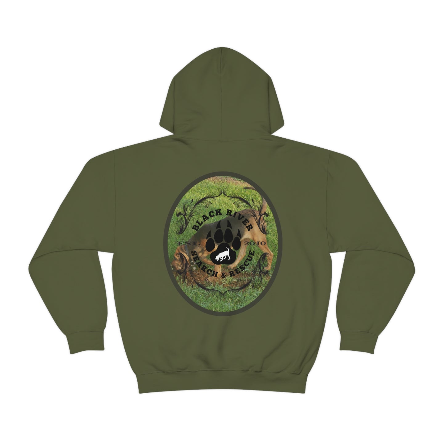 Black River Search & Rescue Logo with Lucy Unisex Heavy Blend™ Hooded Sweatshirt