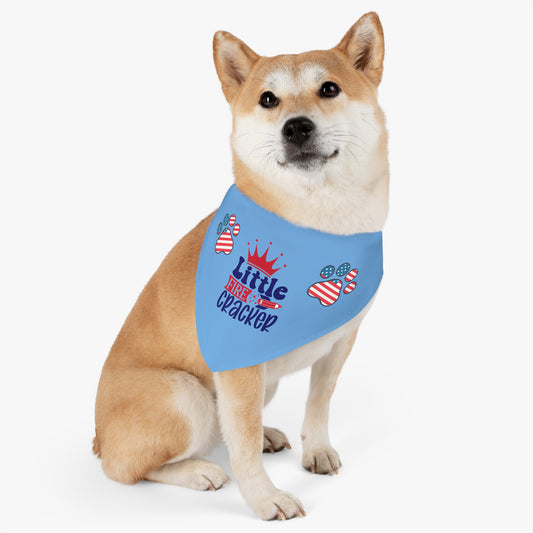 Pet Bandana Collar Little Firecracker July 4th Patriotic