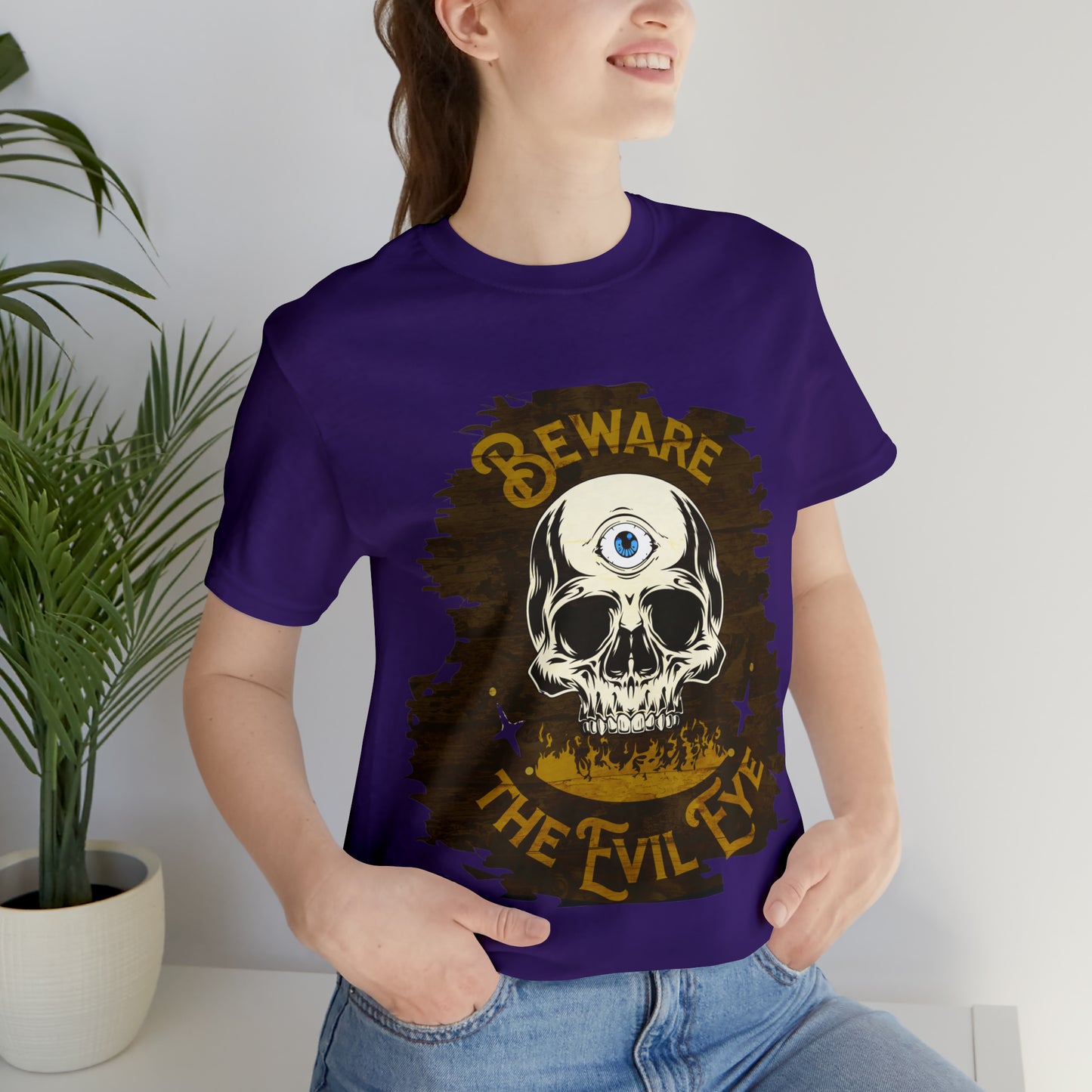 Blue Evil Eye Halloween Shirt, Halloween shirt, Skull Shirt