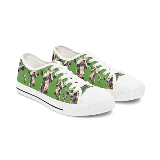 Women's Low Top Sneakers, Giraffe, Animal eye