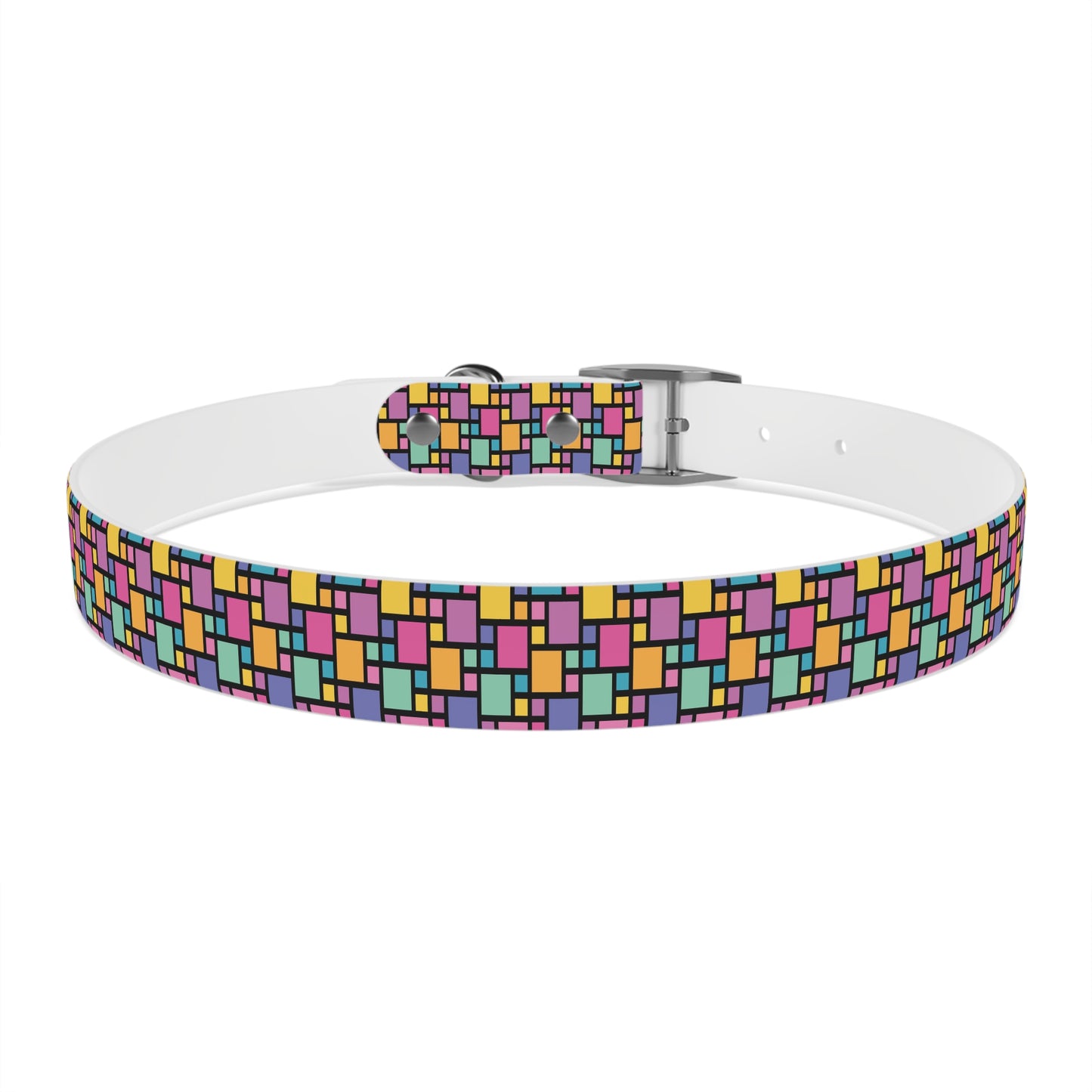 Retro Multicolor Plaid Dog Collar