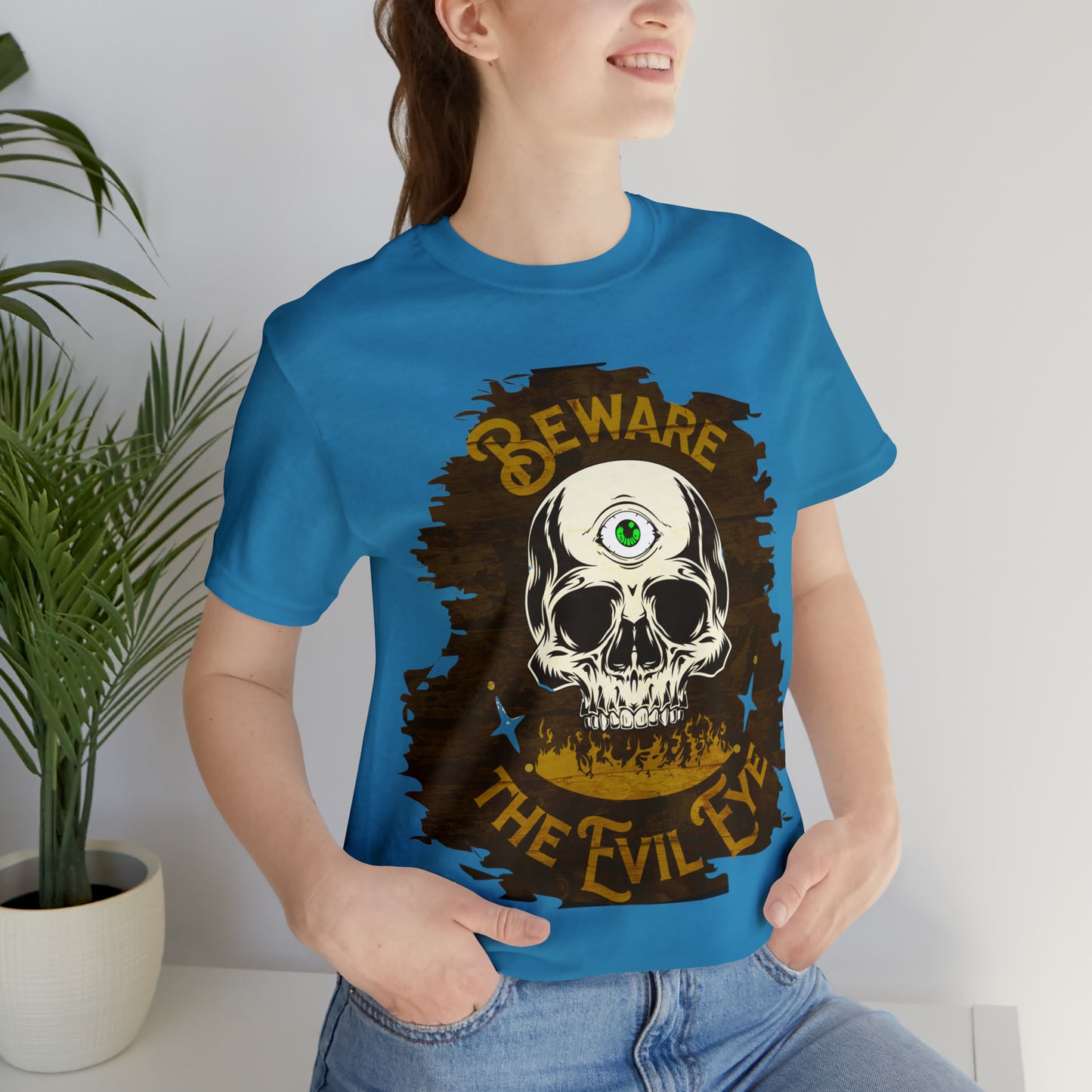 Green Evil Eye Halloween Shirt, Halloween shirt, Skull Shirt