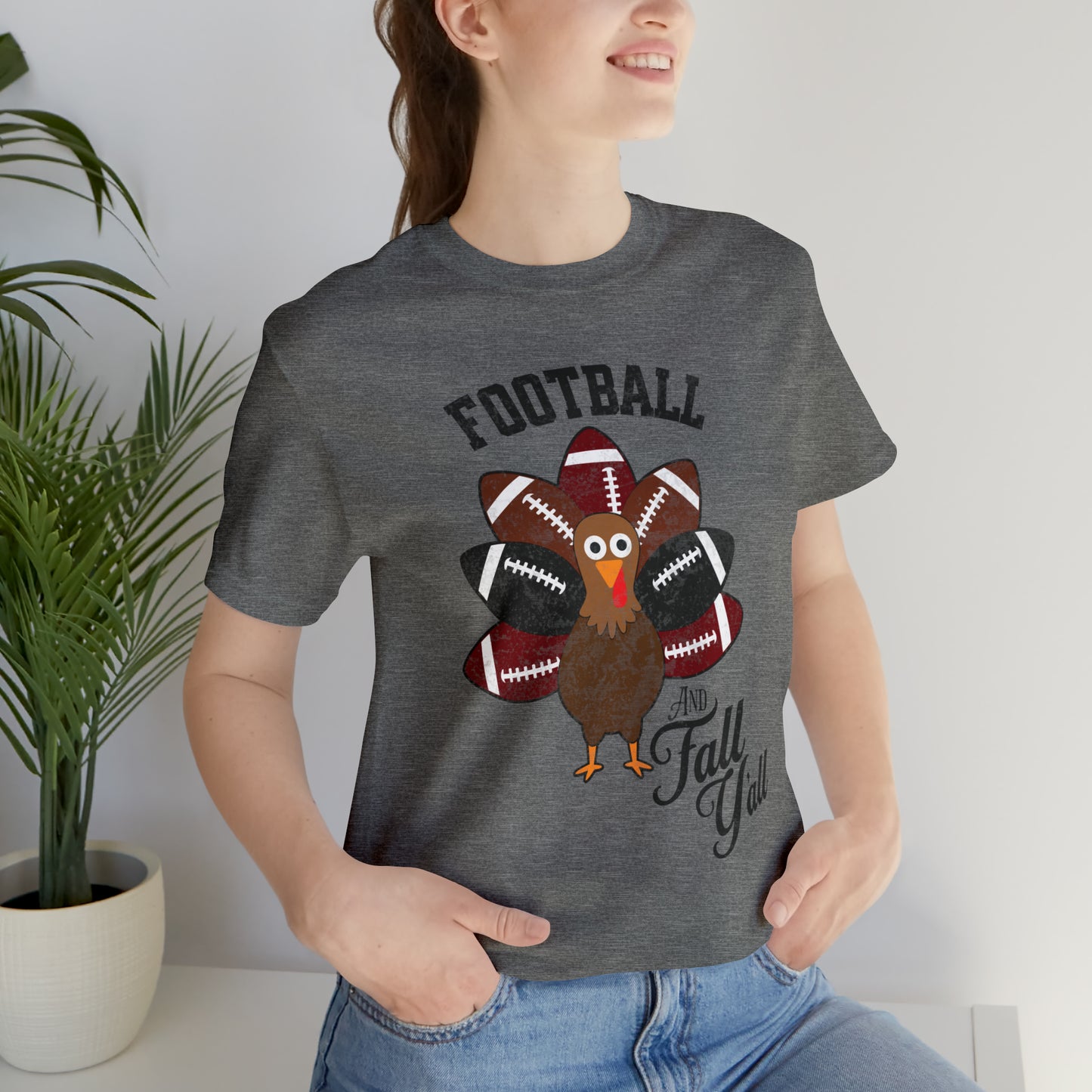 Vintage Garnet and Black Football and Fall Short Sleeve Tee, Football and turkey shirt, South Carolina