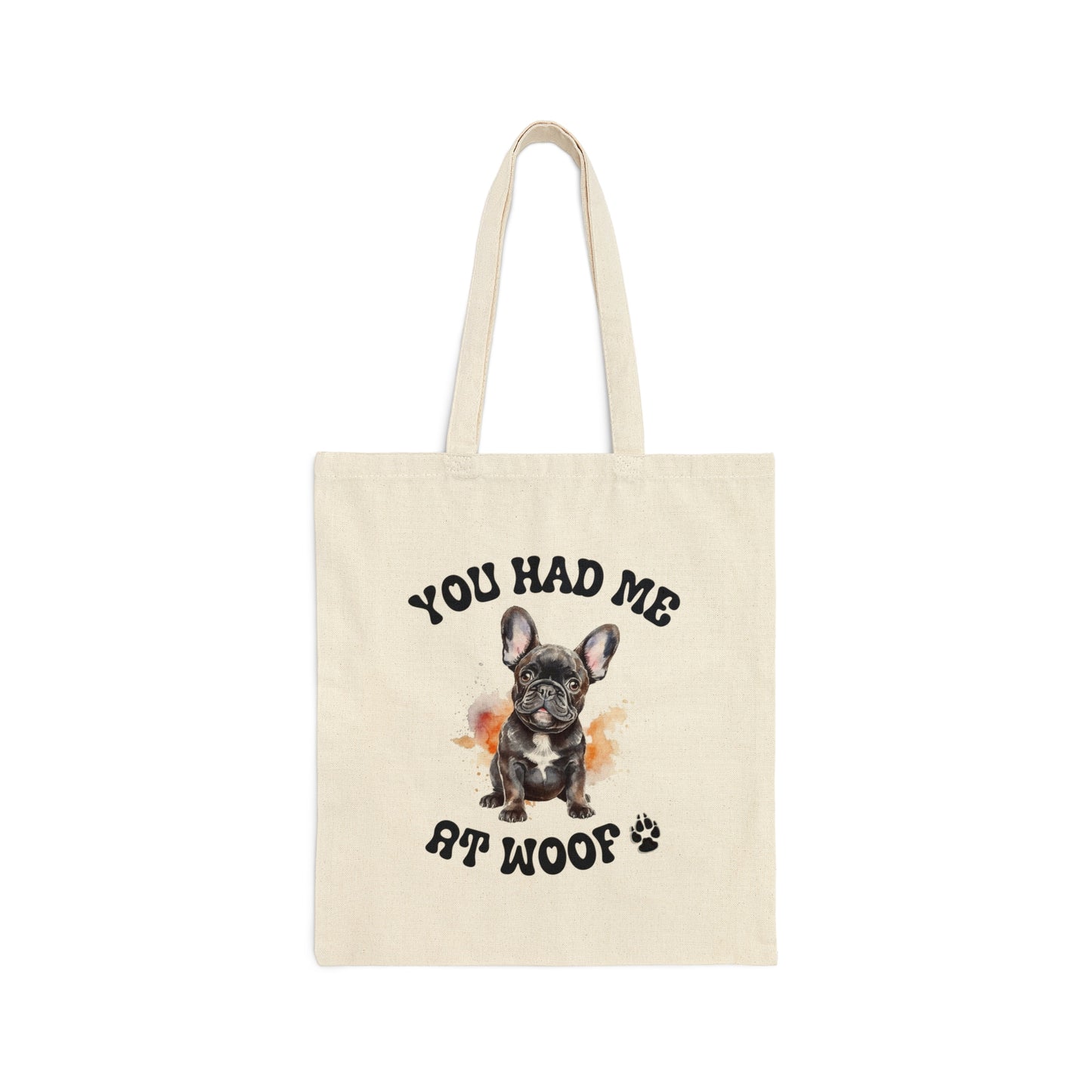 French Bulldog Cotton Canvas Tote Bag Frenchie tote