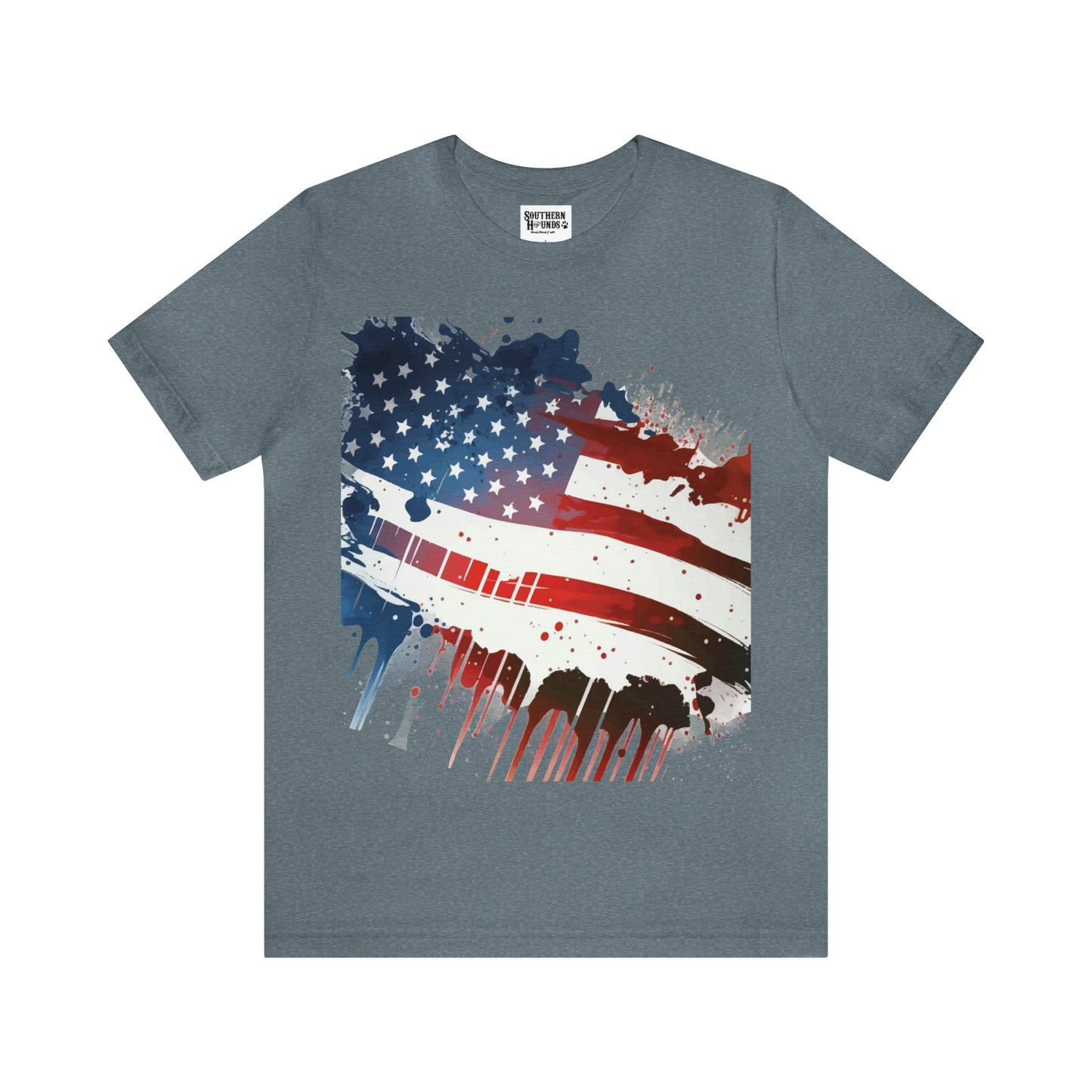 American Flag Unisex Jersey Short Sleeve Tee Patriotic July 4th