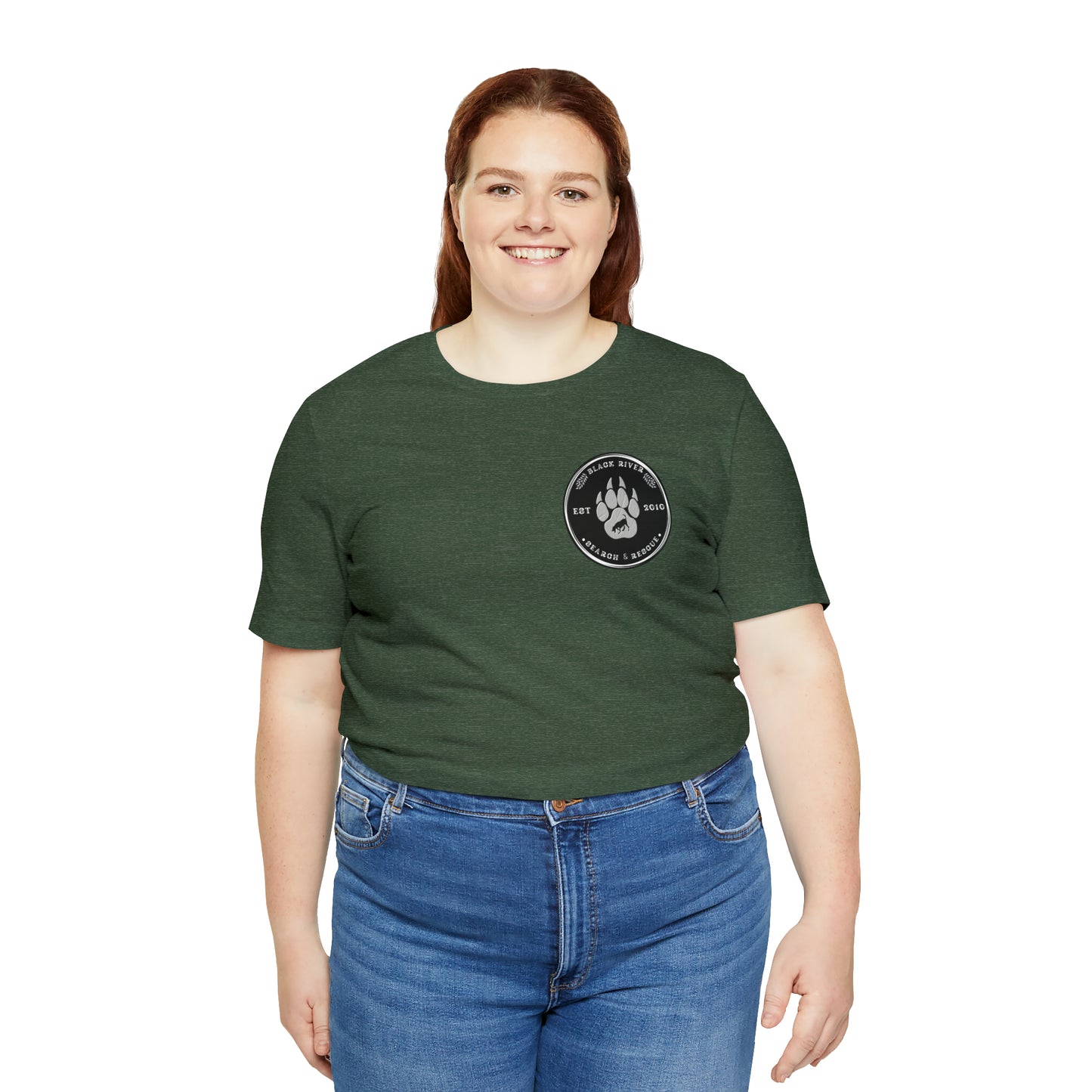 Black River Search & Rescue Logo Black Unisex Jersey Short Sleeve Tee