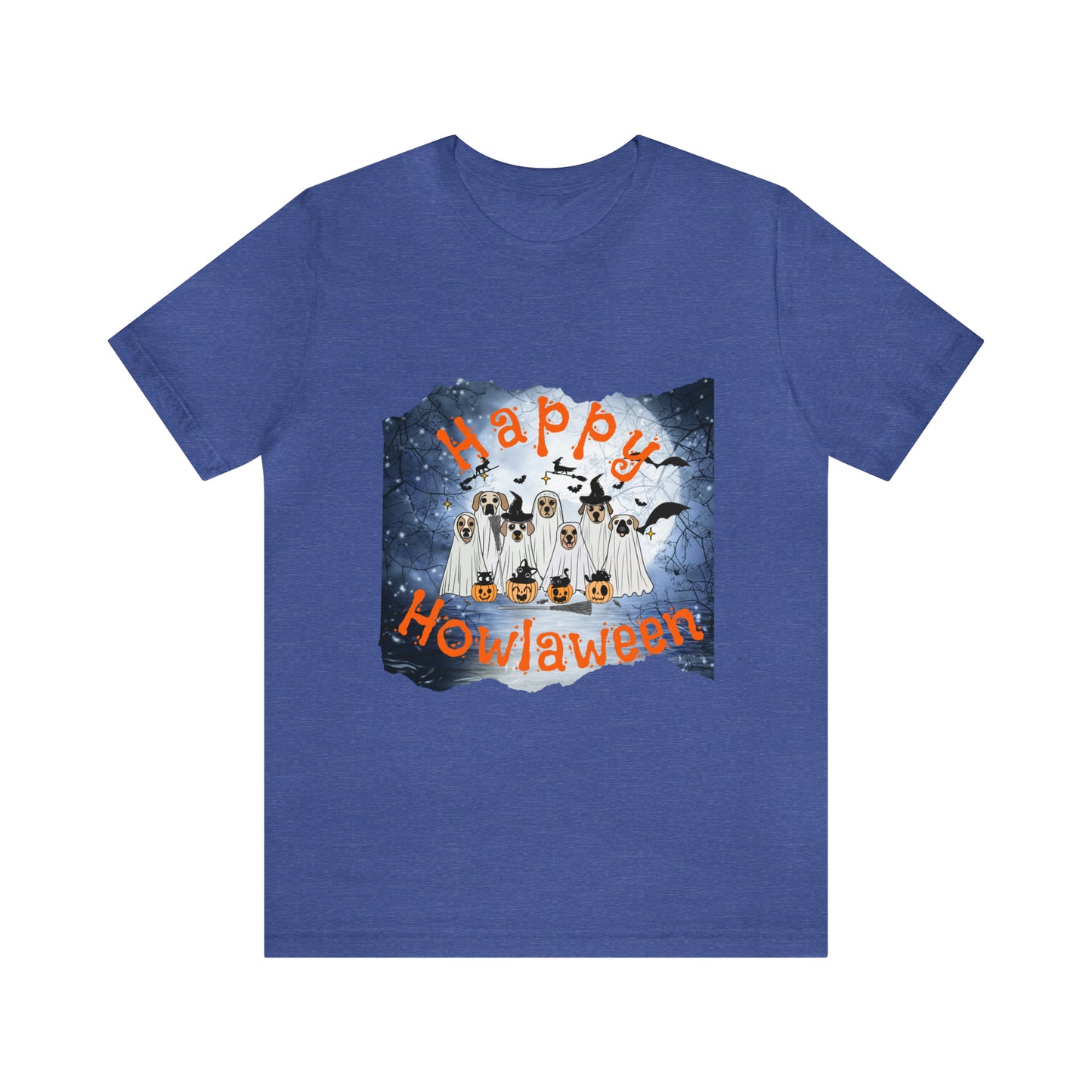 Happy Howlaween Dog Short Sleeve Tee, Halloween shirt