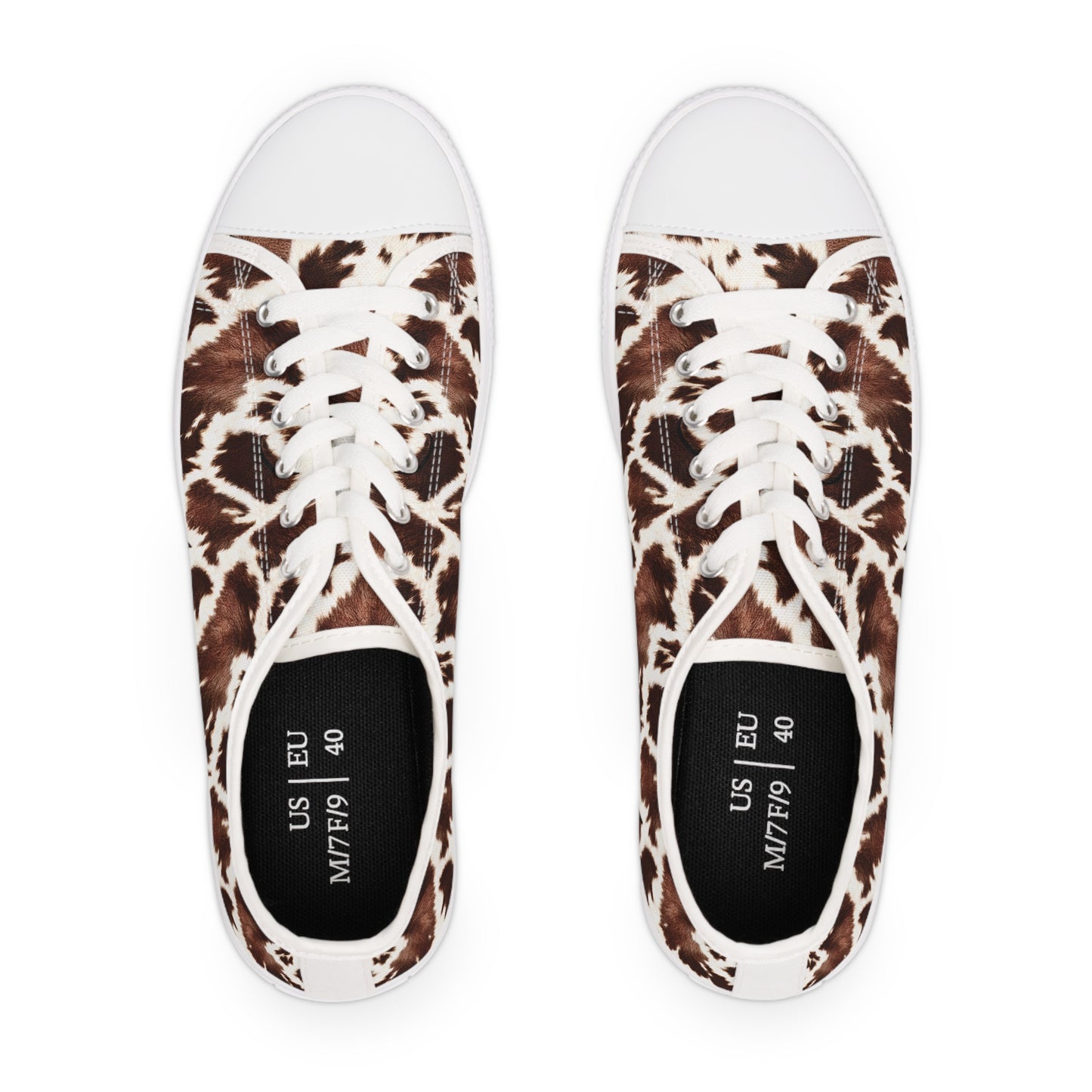 Cowhide print Women's Low Top Sneakers