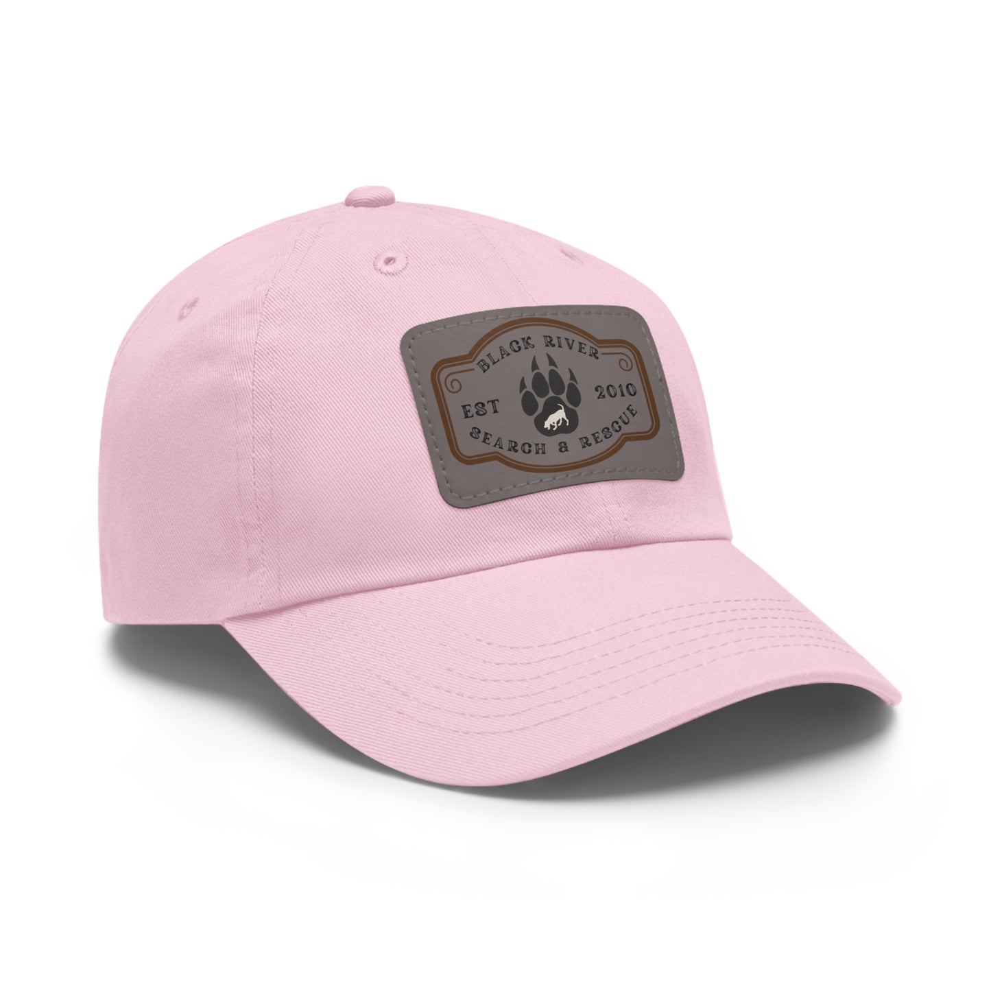 Black River Search & Rescue Logo Unisex Hat with Leather Patch (Rectangle), Multiple colors