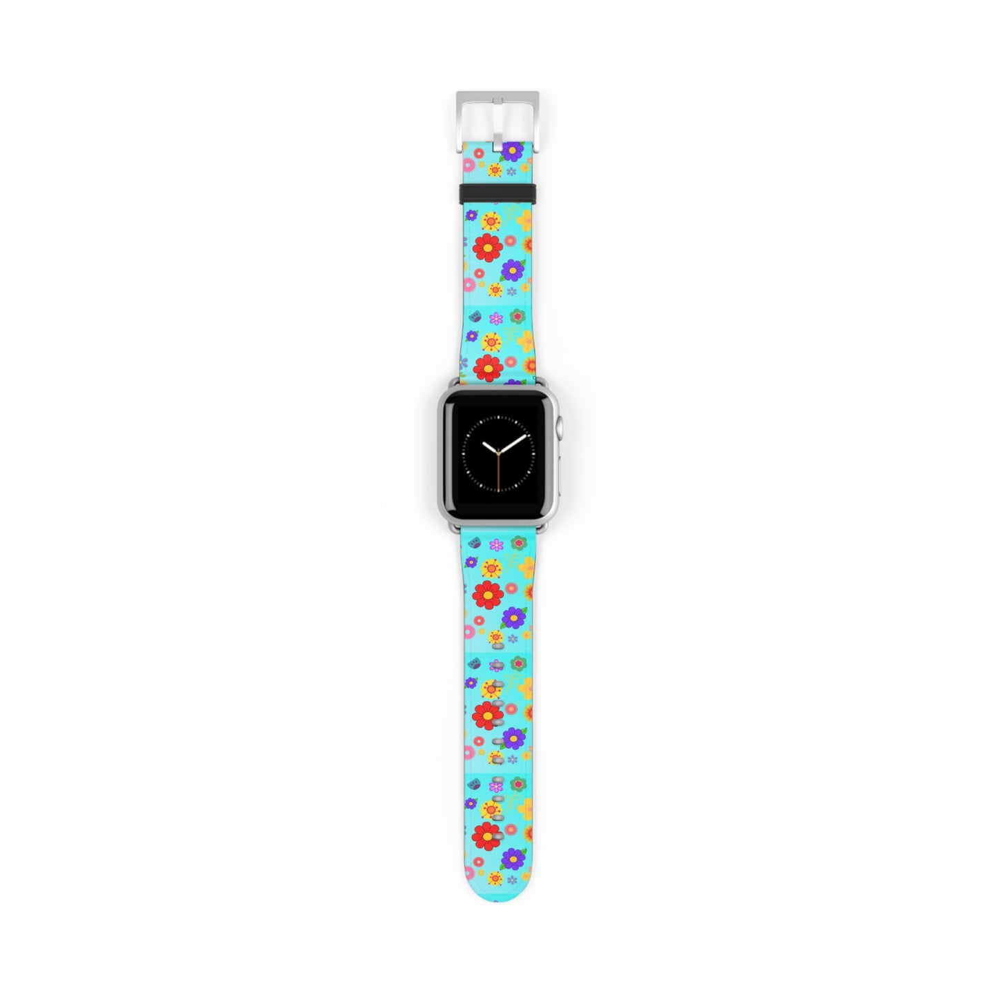 Retro Floral Turquoise Apple Watch Band