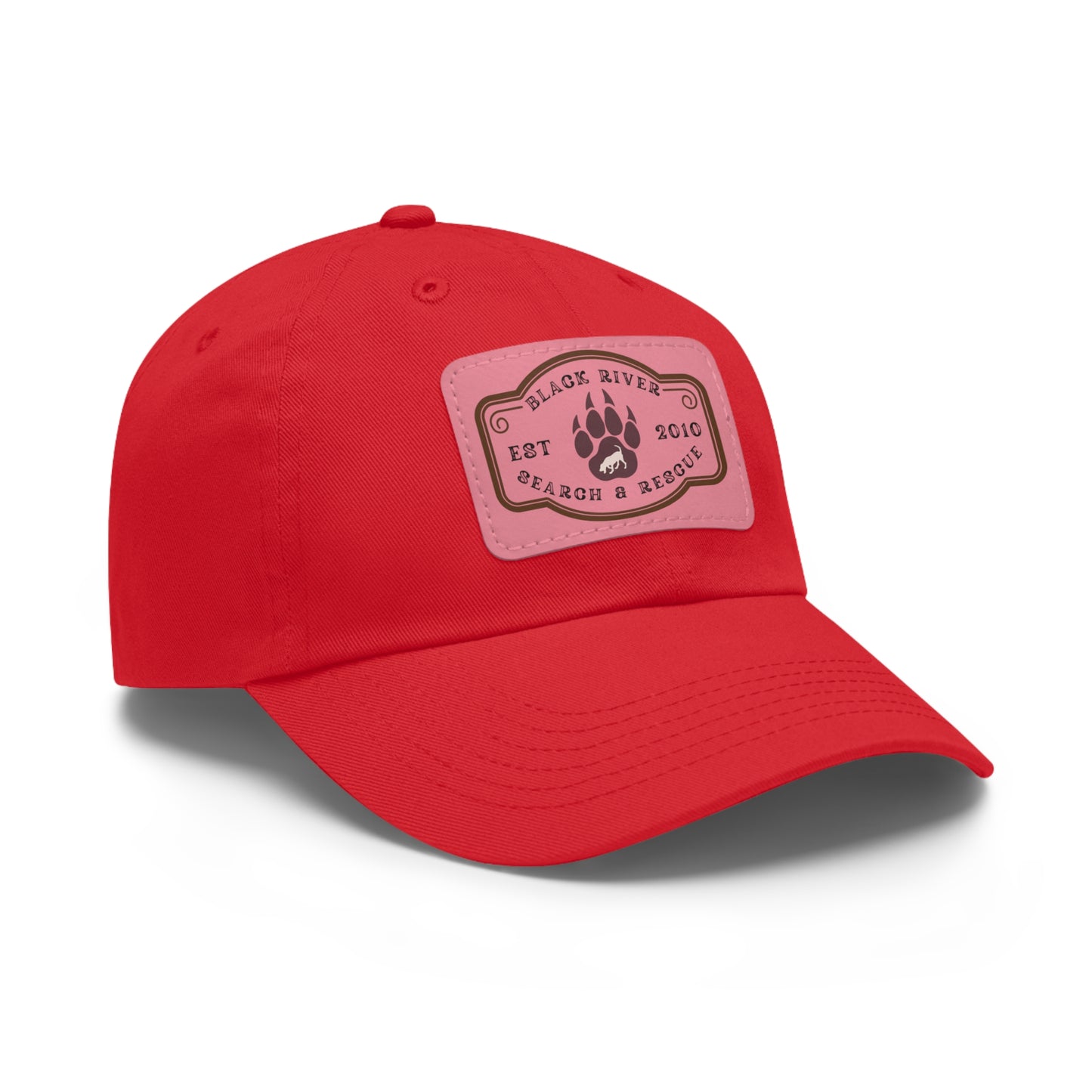 Black River Search & Rescue Logo Unisex Hat with Leather Patch (Rectangle), Multiple colors