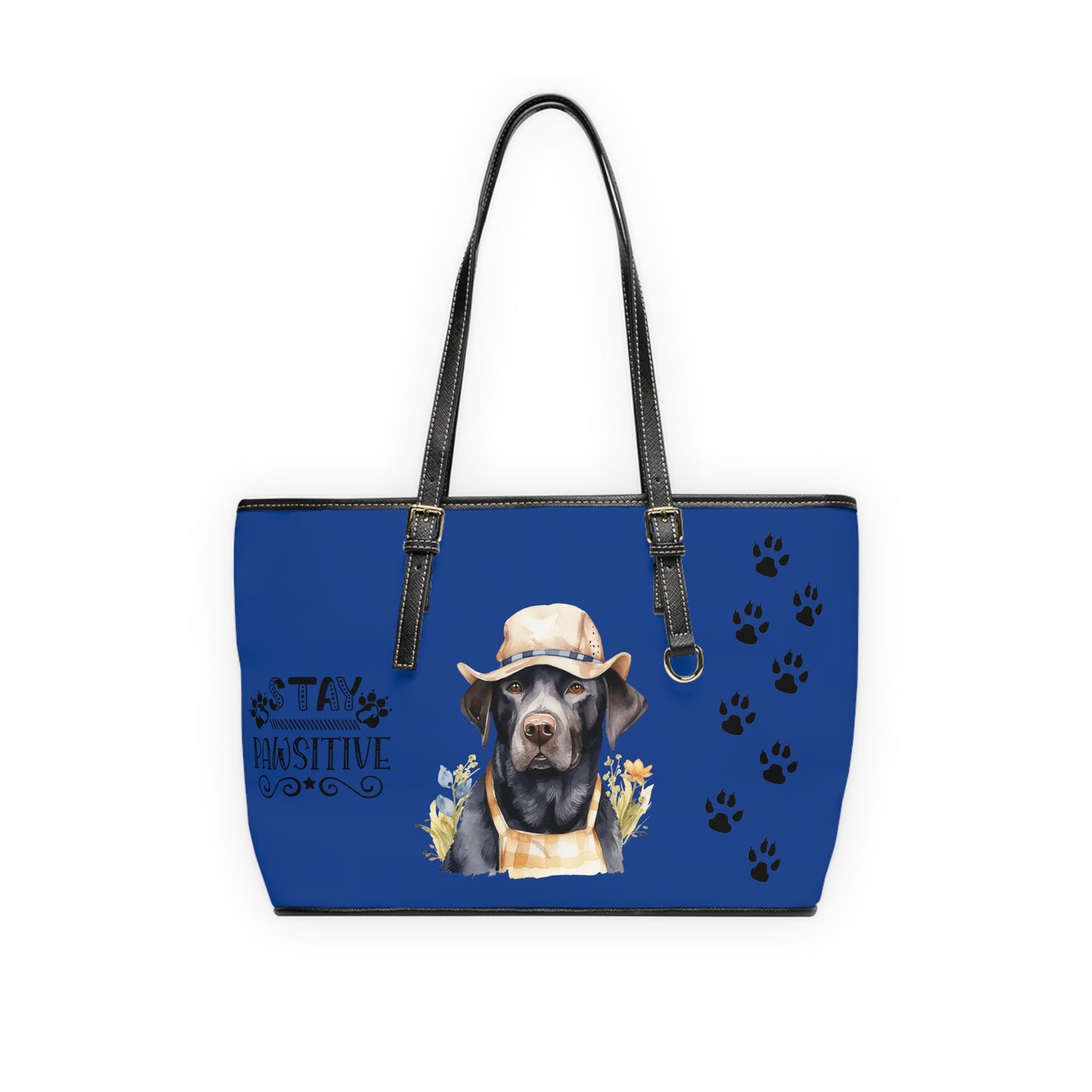 Country Lab Leather Shoulder Bag Dark Blue You had me at woof stay pawsitive