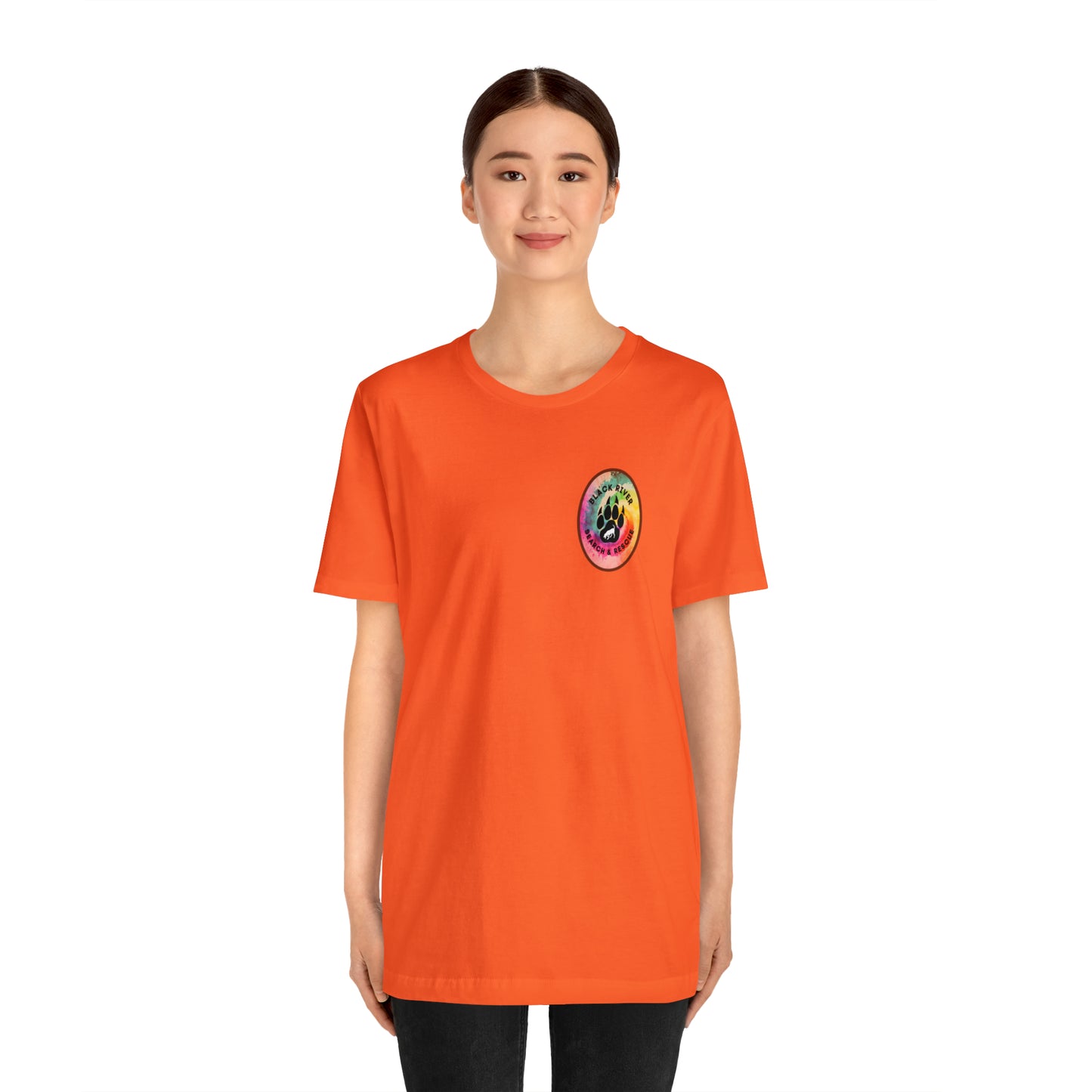 Tie Dye Black River Search & Rescue Logo Unisex Jersey Short Sleeve Tee