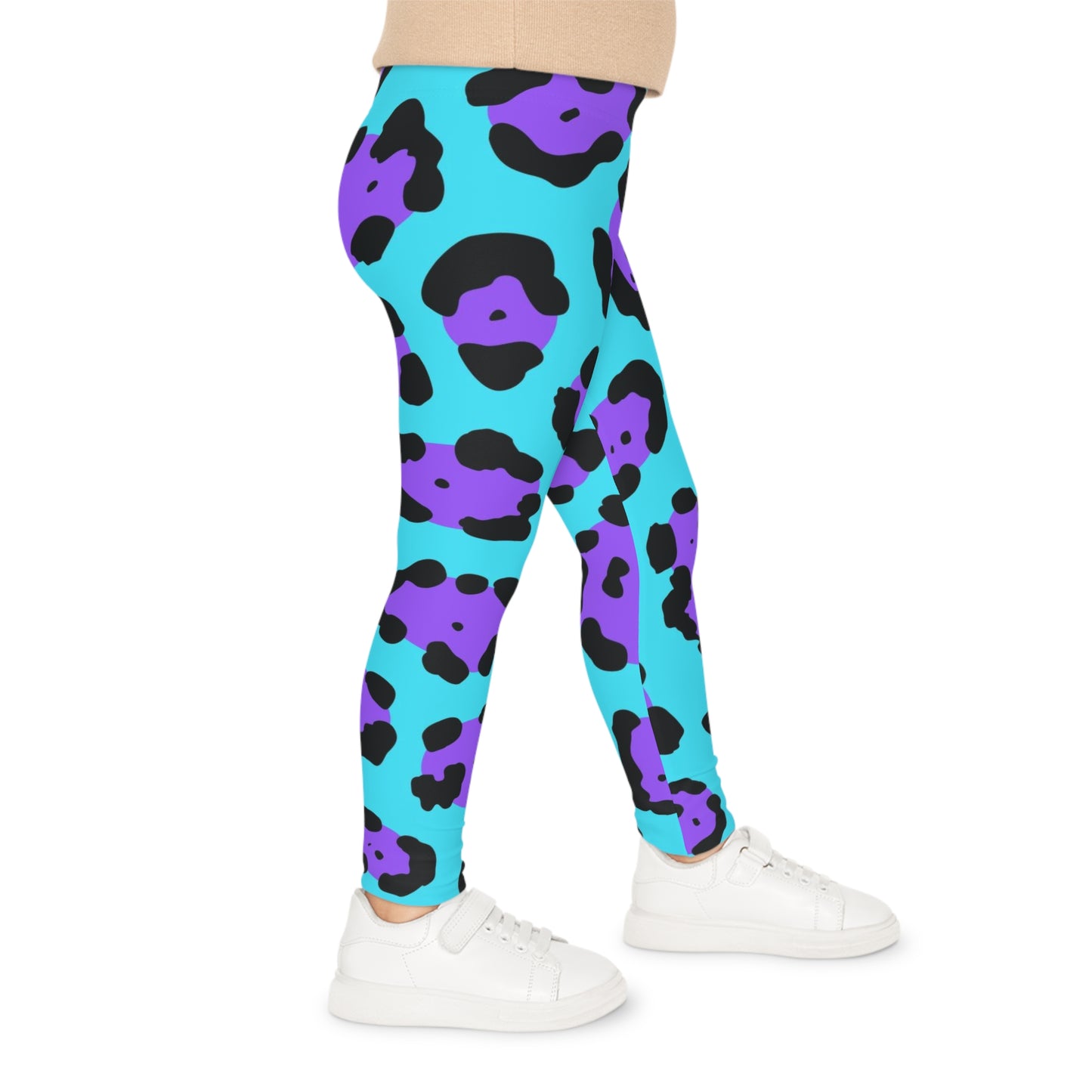 Kids Leggings Leopard print blue and purple