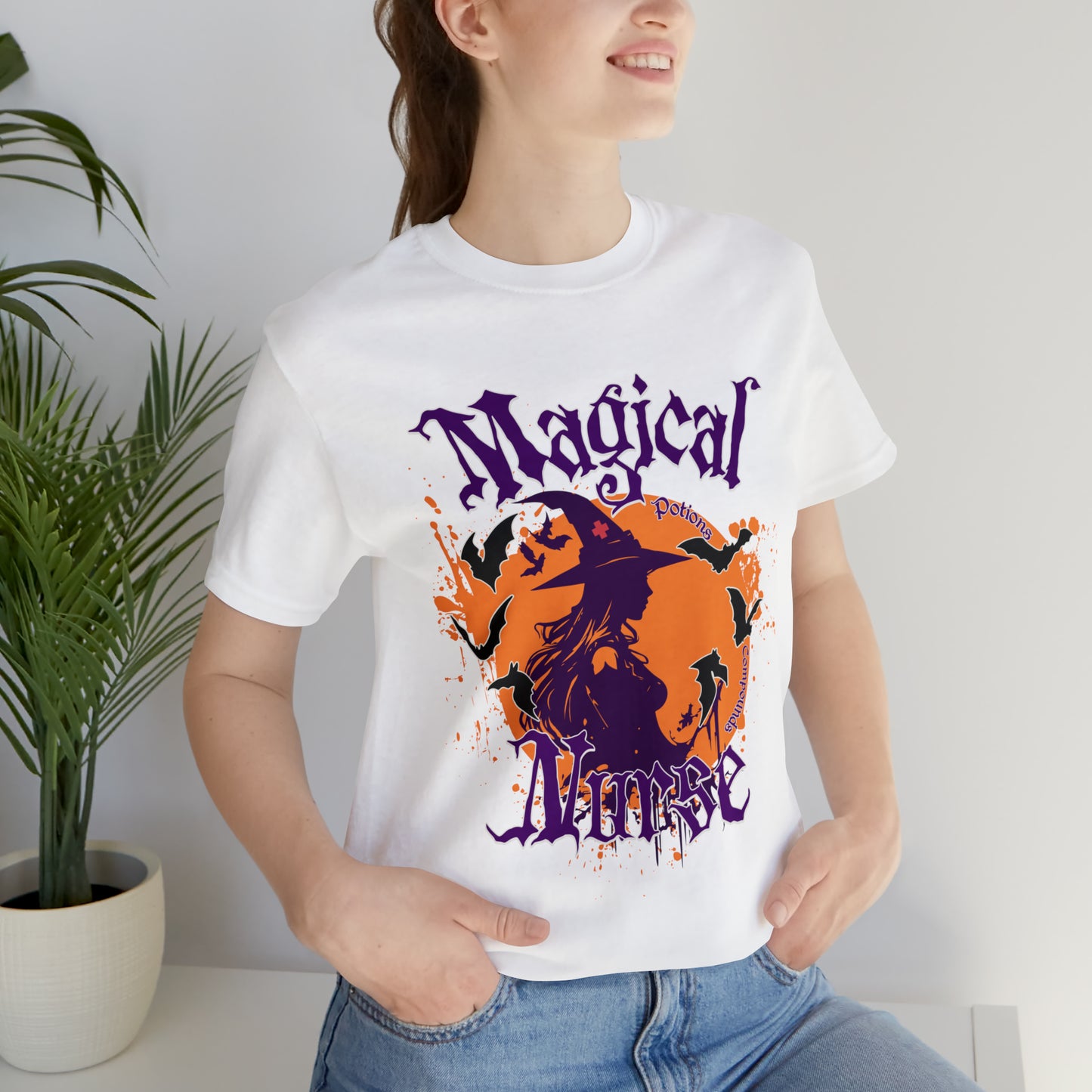 Magical Nurse Halloween short sleeved shirt