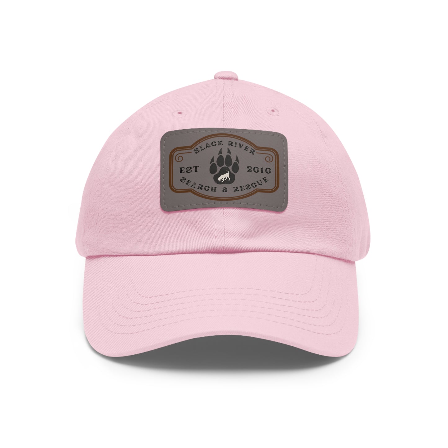 Black River Search & Rescue Logo Unisex Hat with Leather Patch (Rectangle), Multiple colors