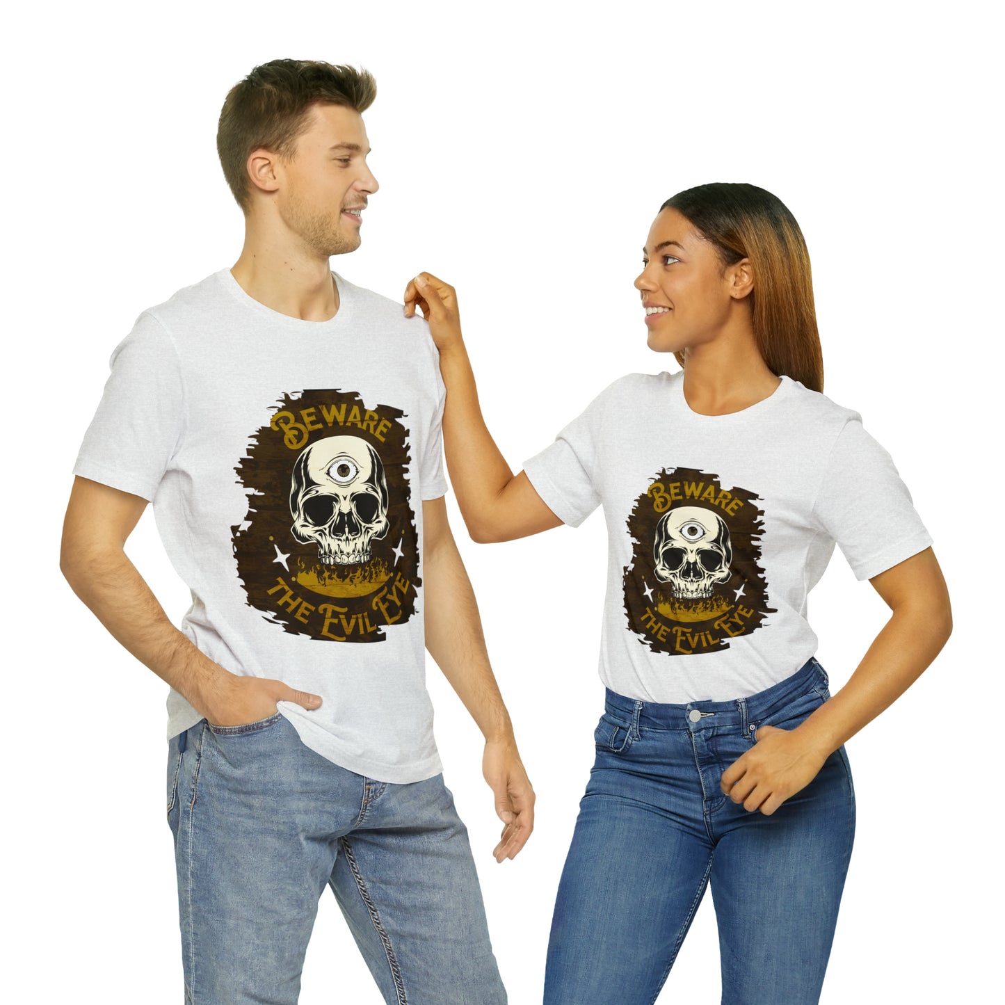 Brown Evil Eye Halloween Shirt, Halloween shirt, Skull Shirt