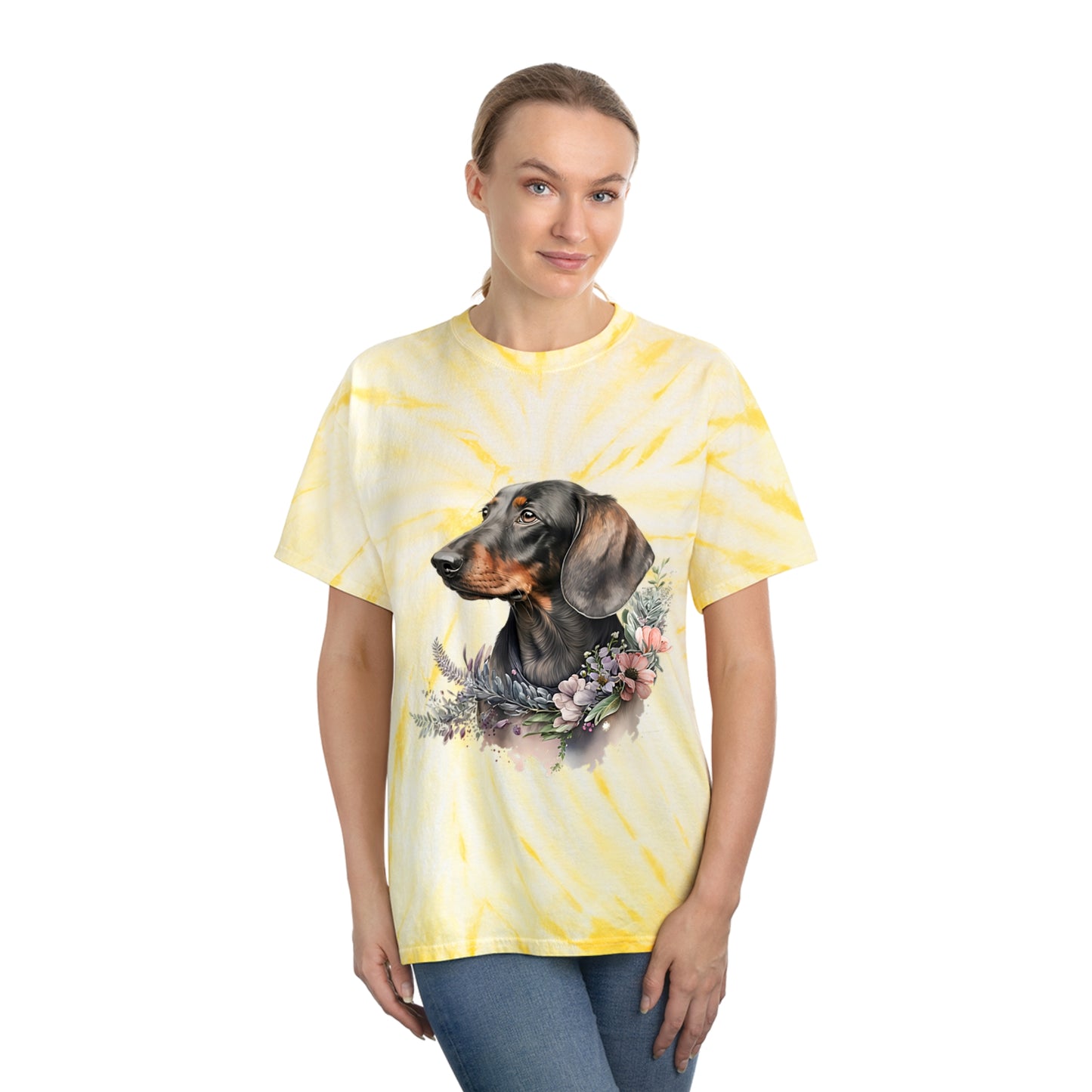 Dachshund pawprint Love Tie-Dye Tee, Cyclone