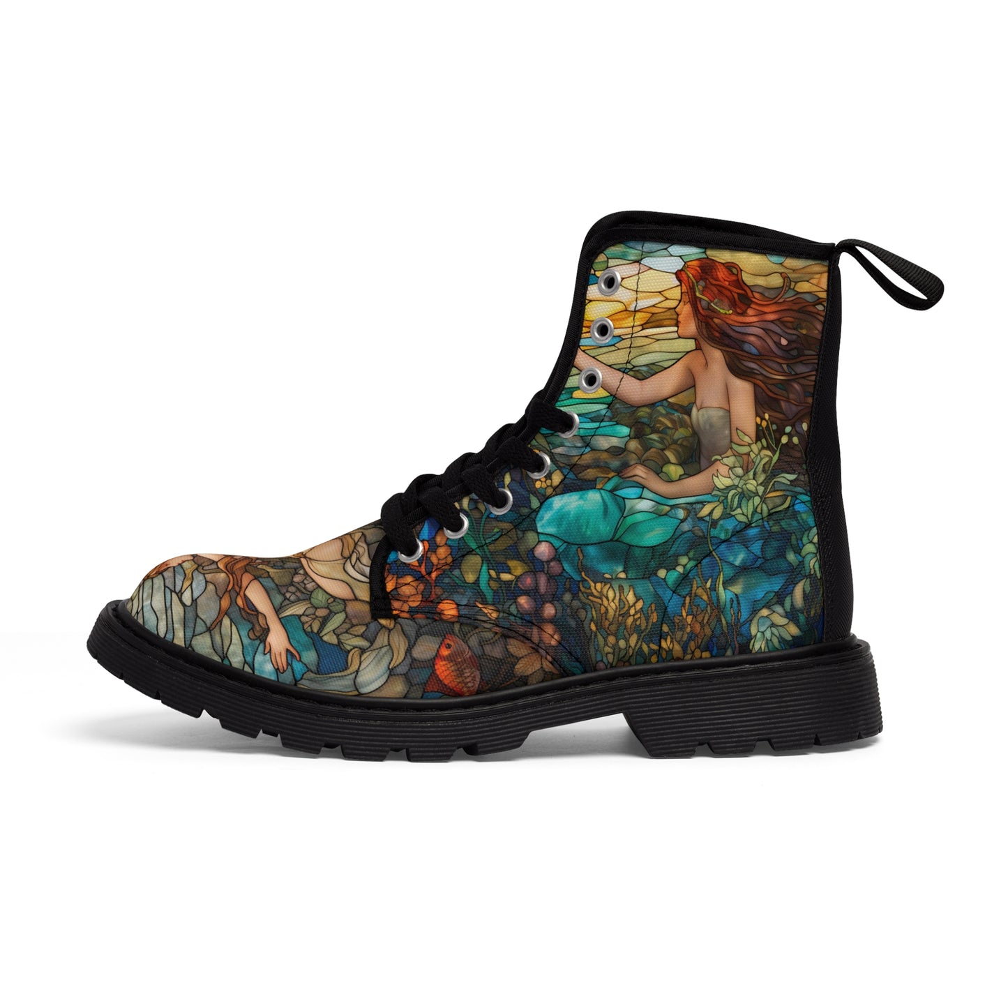 Women's Canvas Boots, Mermaid