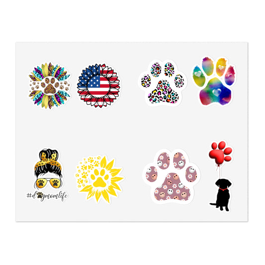 Dog Paw and Sunflower Sticker Sheets