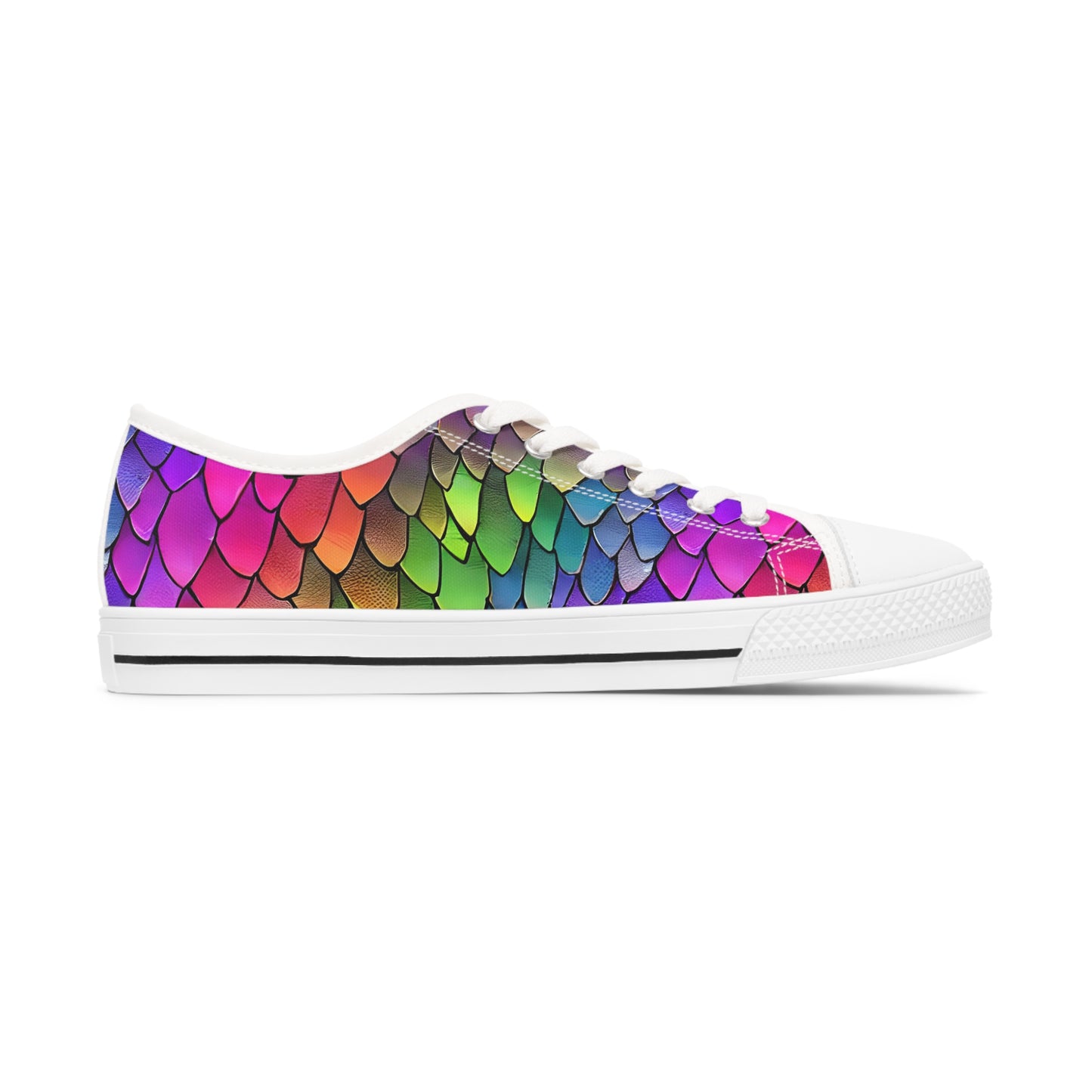 Multicolor Dragon Scales Women's Low Top Sneakers