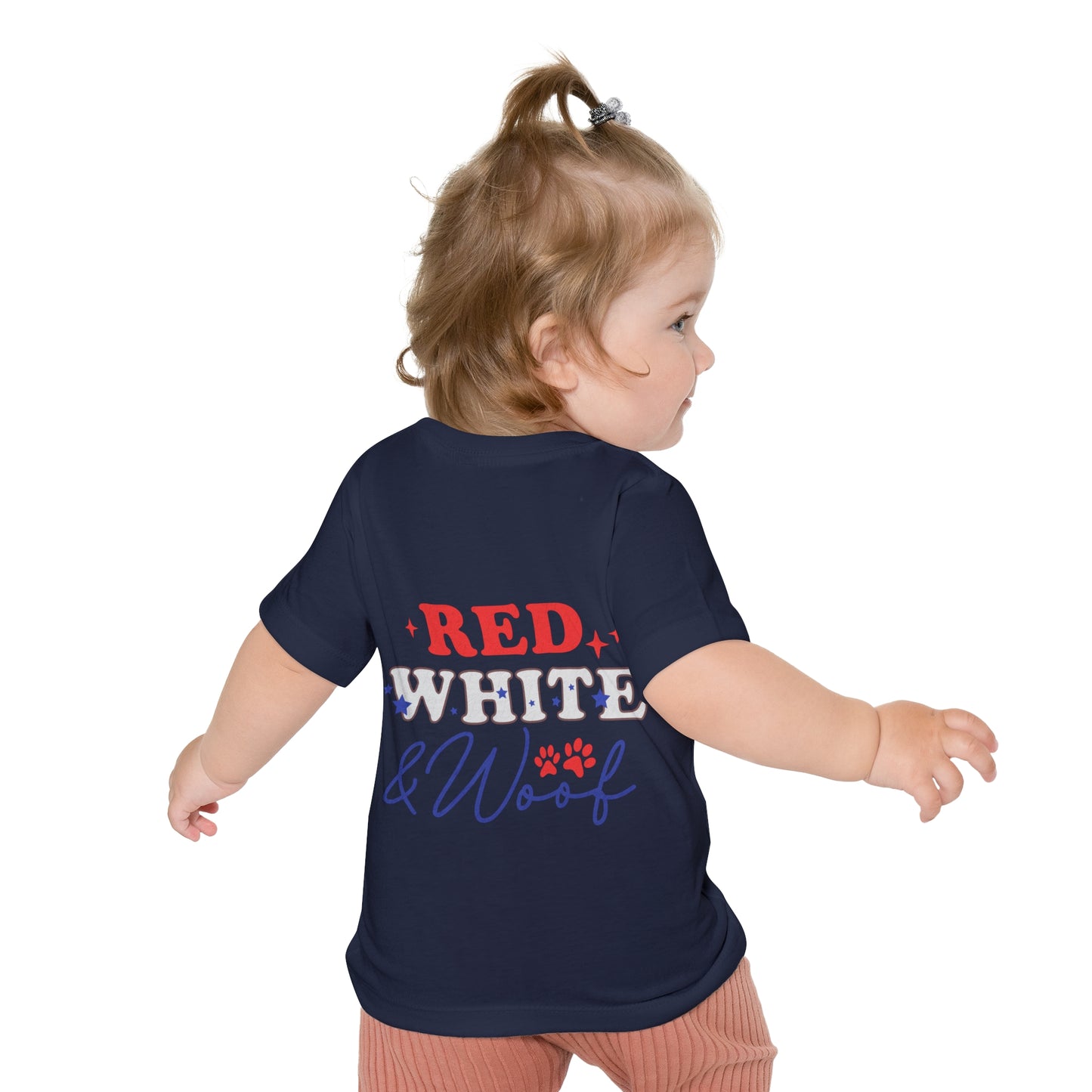 Paw Print Flag Baby Short Sleeve T-Shirt Patriotic