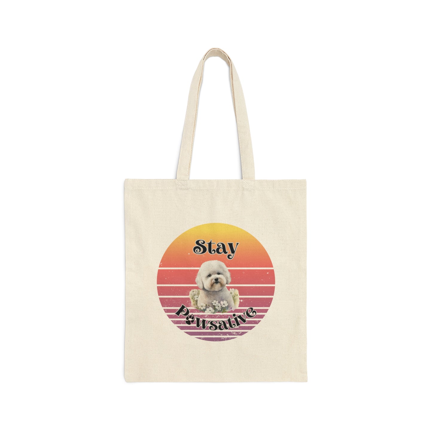 Bichon Frise Cotton Canvas Tote Bag