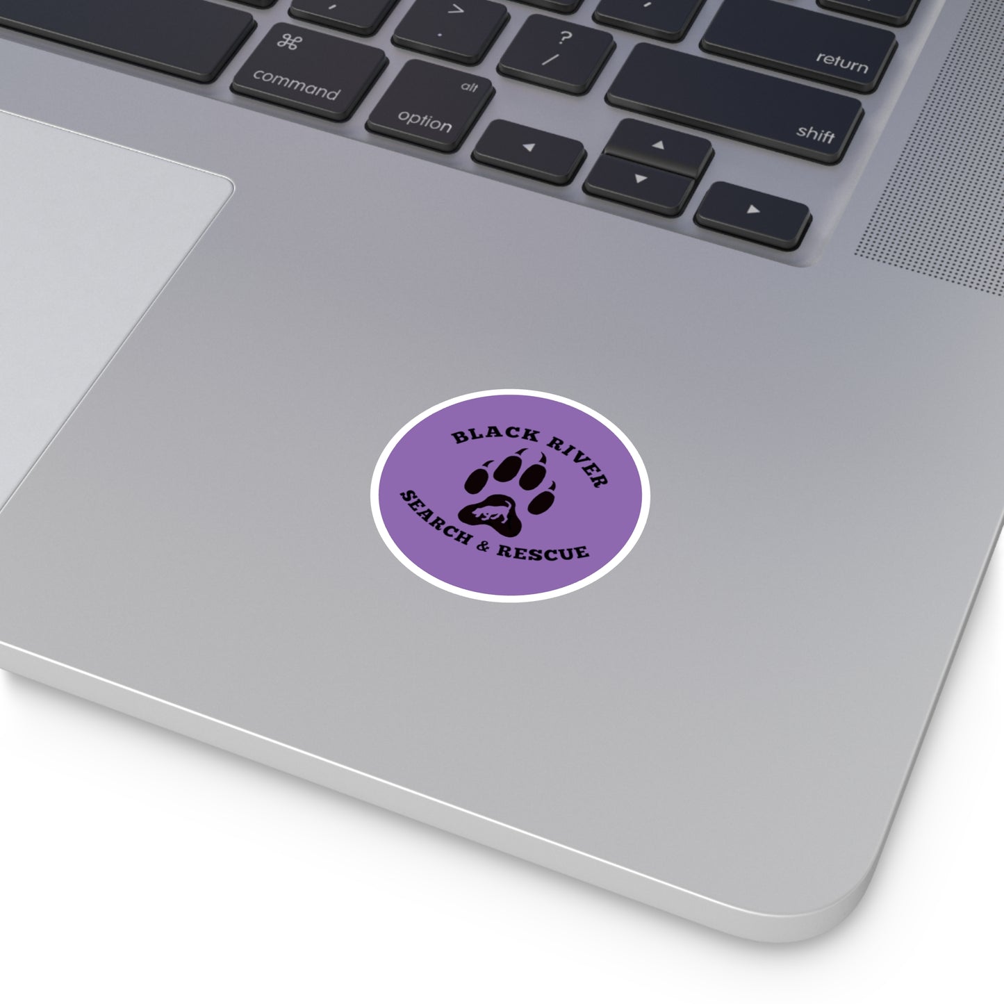 BRSAR Logo Round Stickers, Indoor\Outdoor, Multiple sizes, Lavender