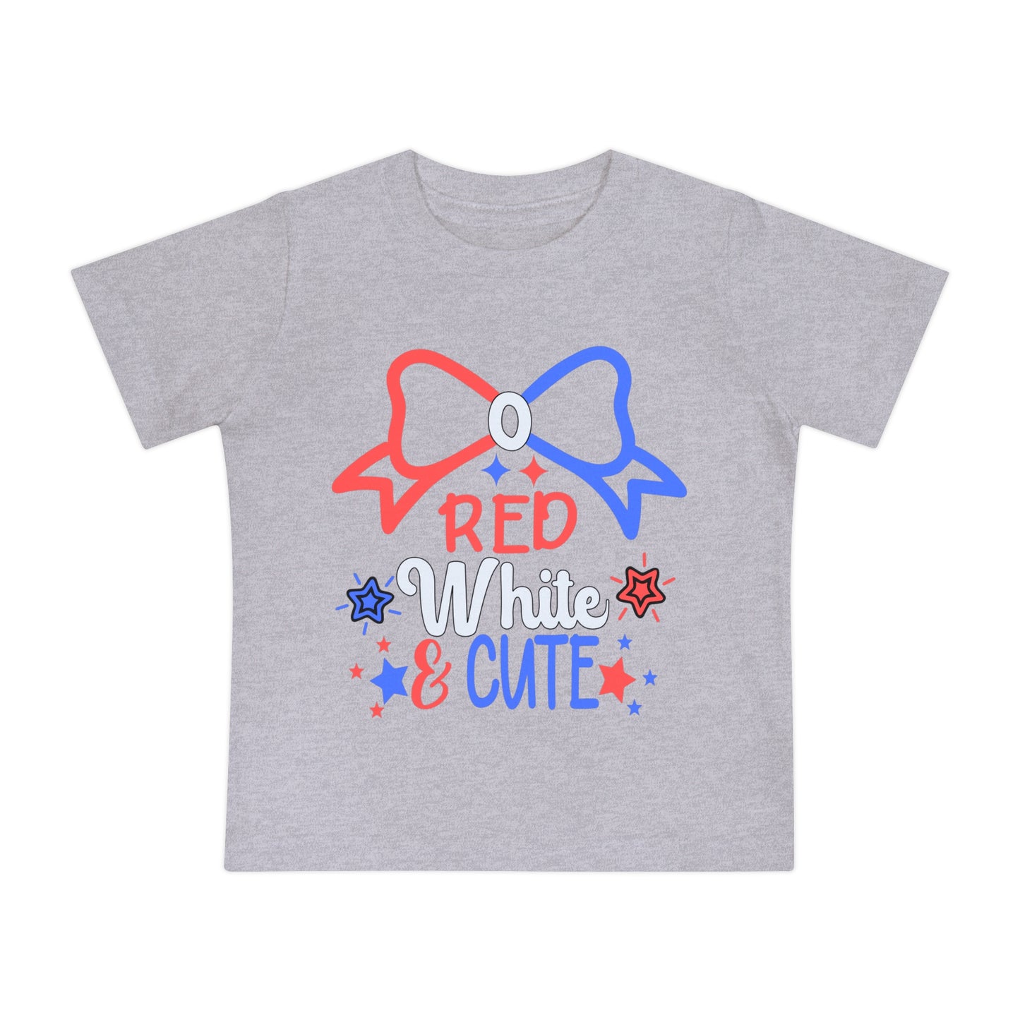 Red White and Cute 4th of July Baby Short Sleeve T-Shirt Patriotic